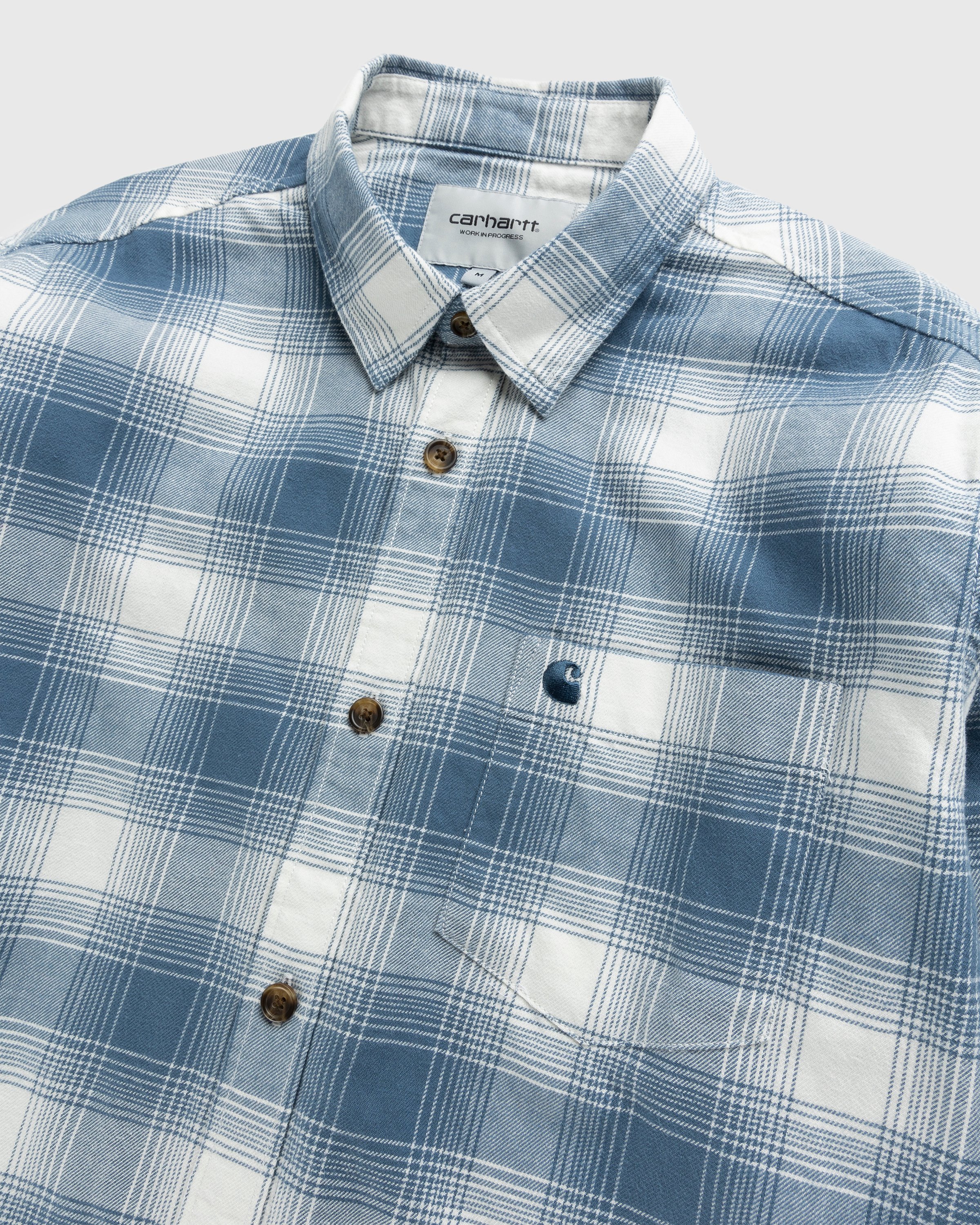 Carhartt WIP - Deaver Flannel Shirt Storm Blue - Clothing - Blue - Image 3
