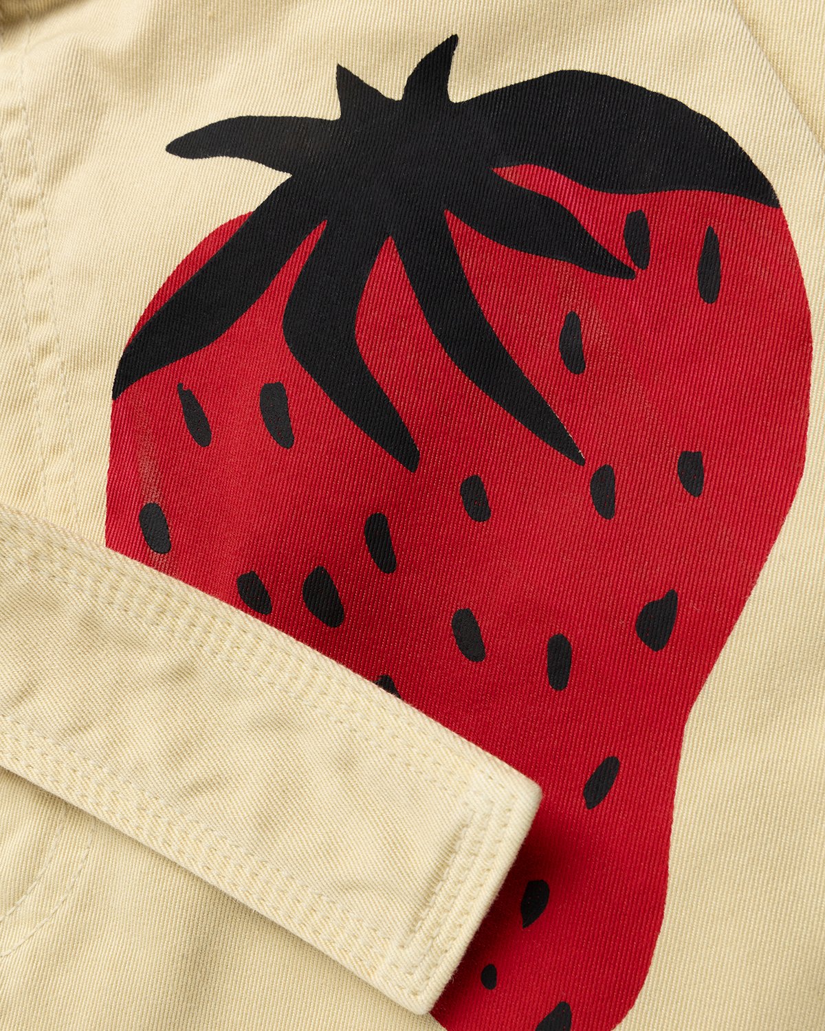J.W. Anderson - Strawberry Chino Shorts Natural/Red - Clothing - Beige - Image 5