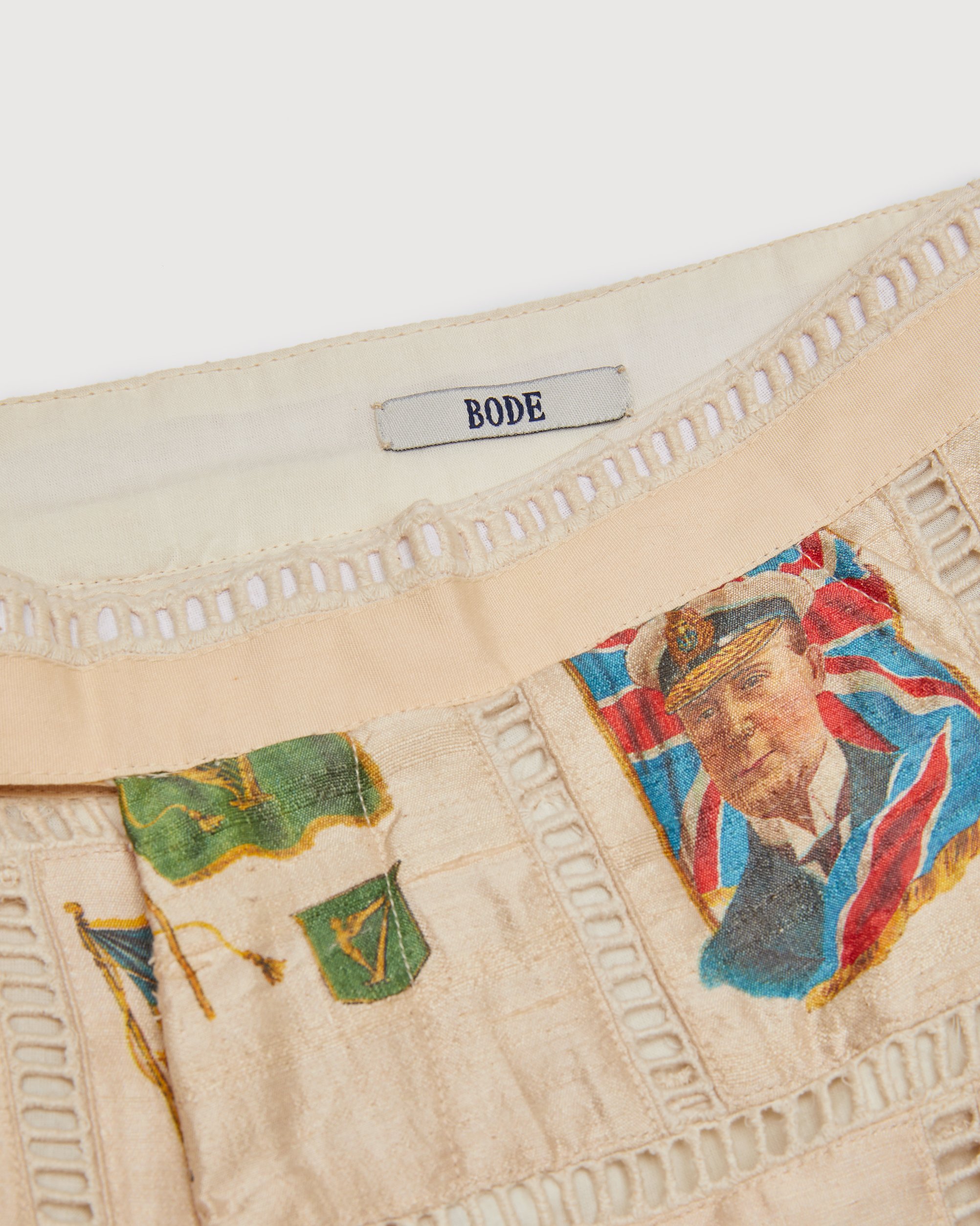 Bode - Tobacco Flag Patchwork Trousers Natural - Clothing - Beige - Image 4