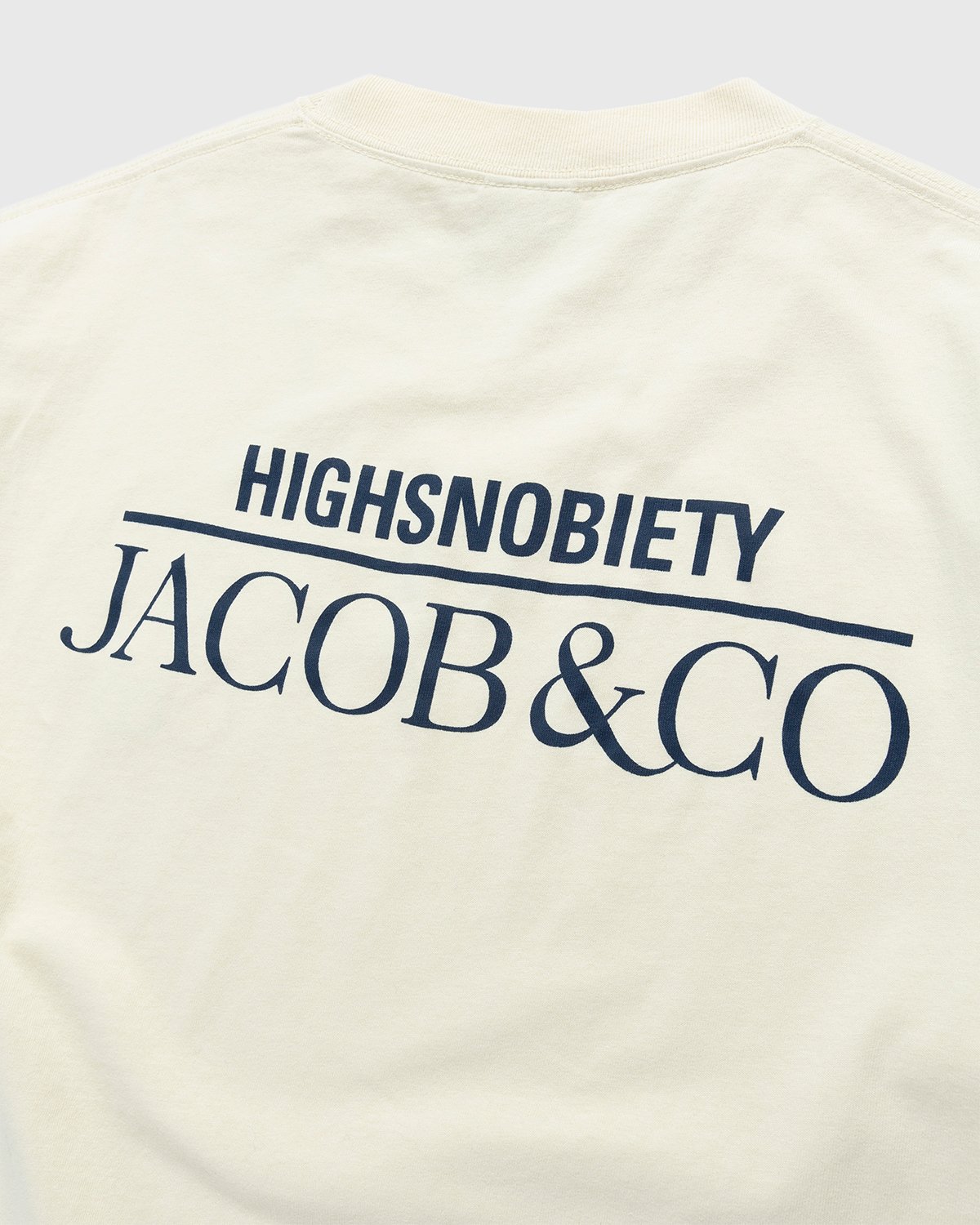 Jacob & Co. x Highsnobiety - Heavy Logo T-Shirt Beige - Clothing - Beige - Image 3