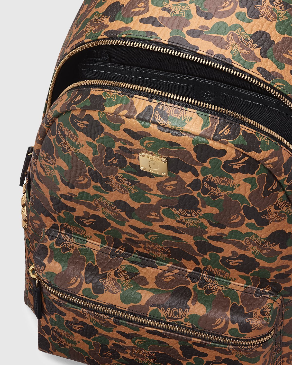 MCM x BAPE - Backpack 040 Kamo Khaki - Accessories - Brown - Image 4