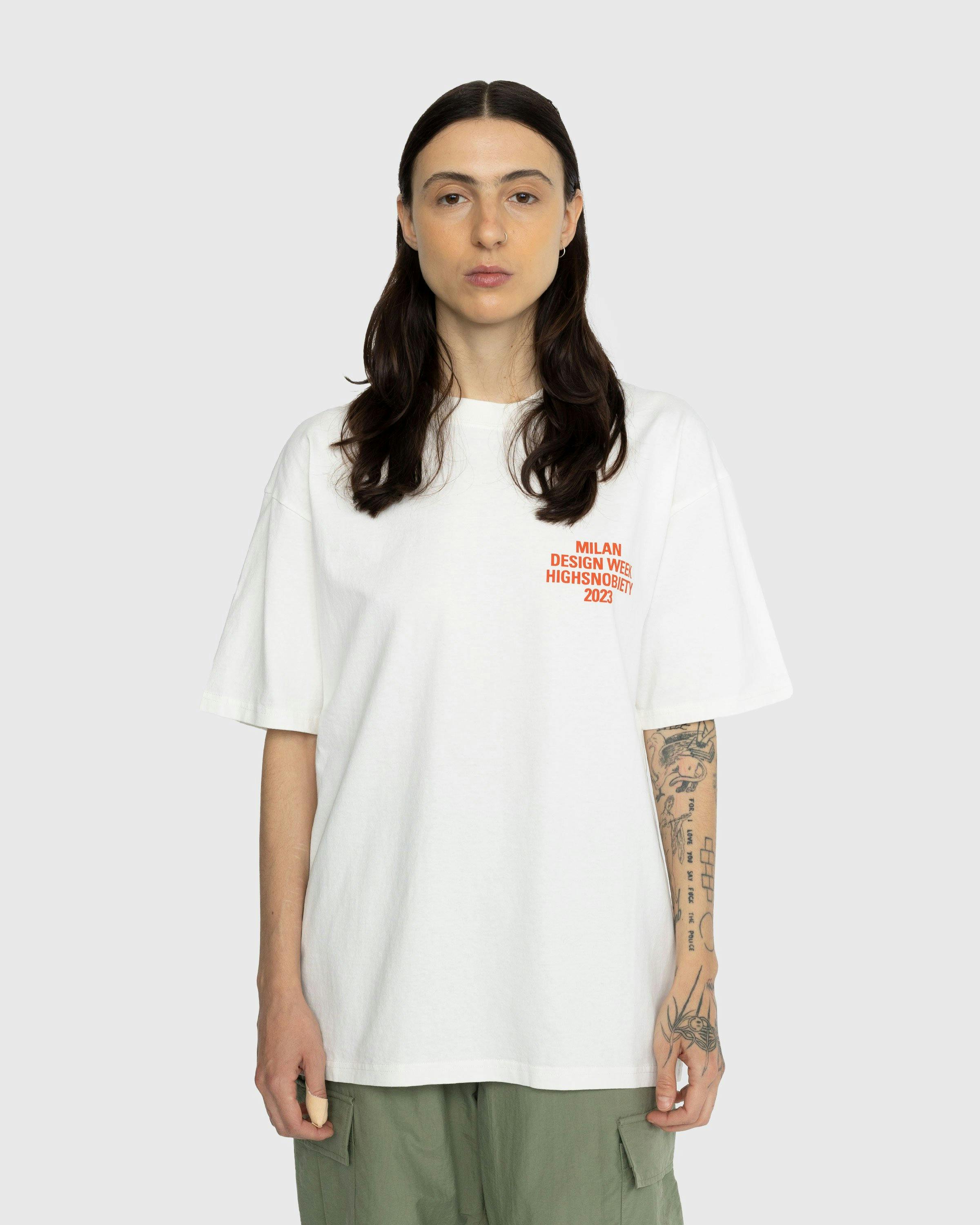 Highsnobiety - Milano Design Week Graphic T-Shirt White - Clothing - White - Image 3