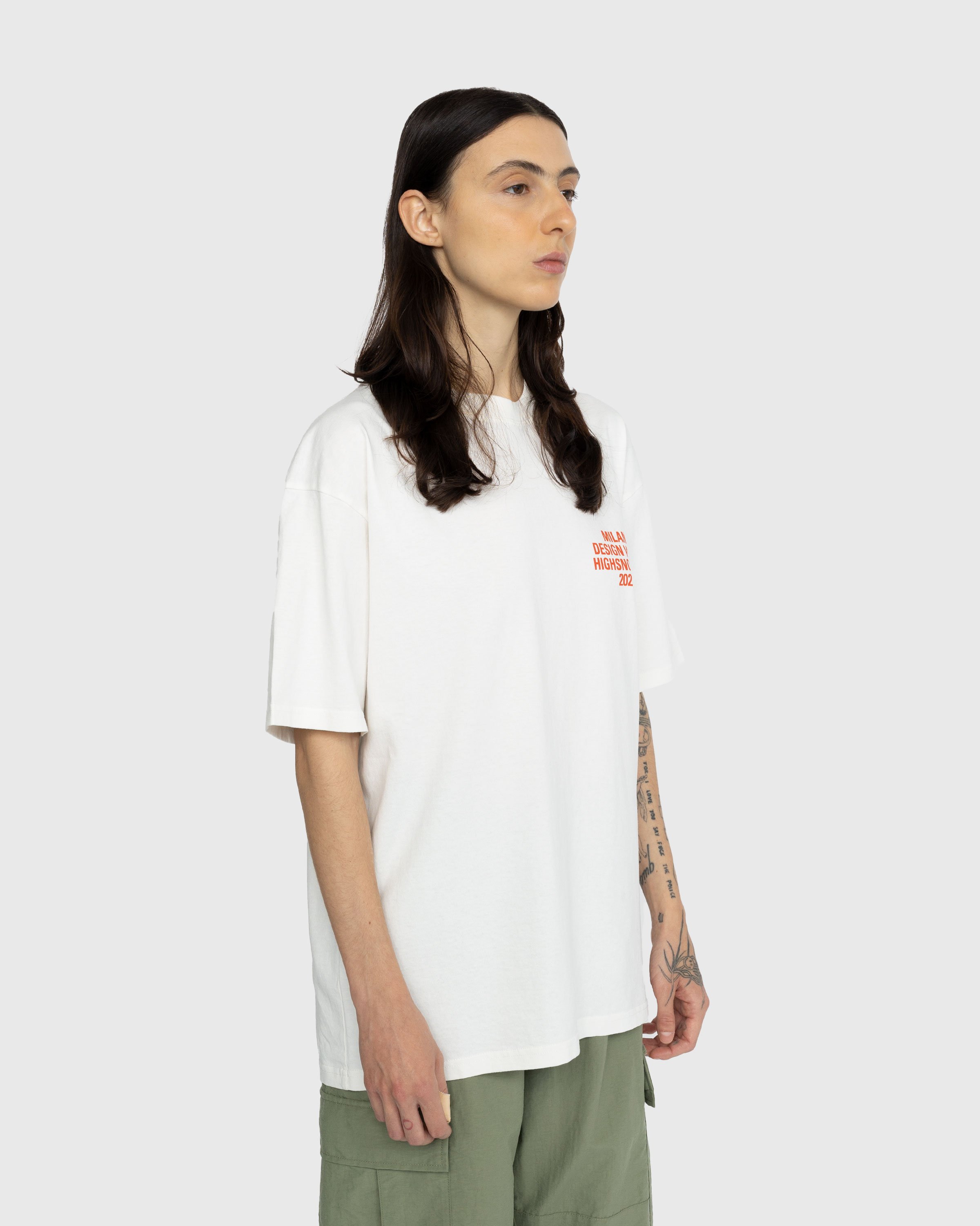 Highsnobiety - Milano Design Week Graphic T-Shirt White - Clothing - White - Image 5