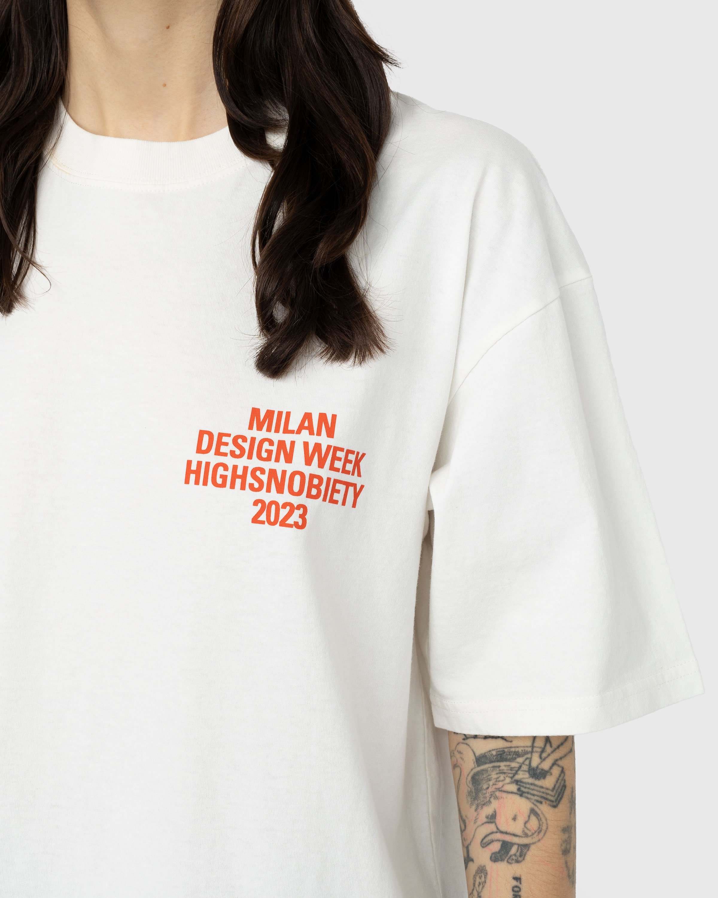 Highsnobiety - Milano Design Week Graphic T-Shirt White - Clothing - White - Image 6