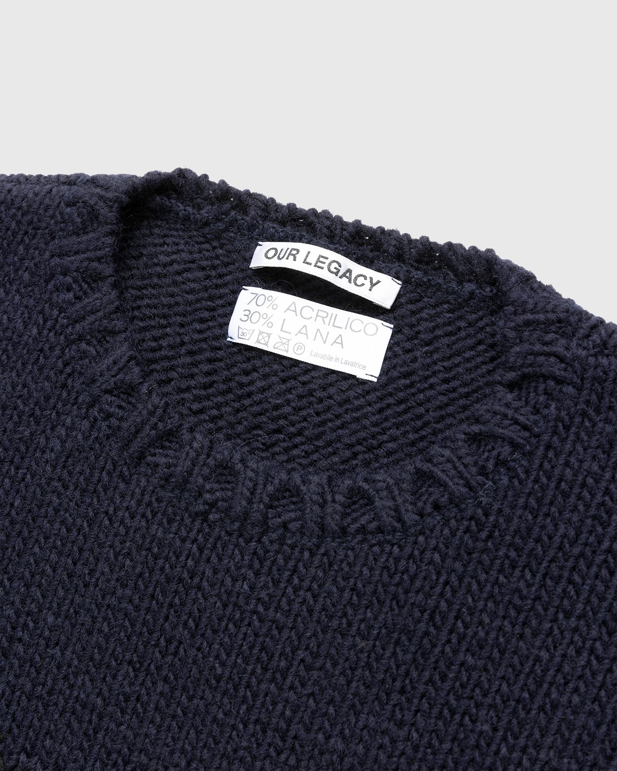 Our Legacy - Popover Roundneck Lucky Clover Navy - Clothing - Black - Image 3