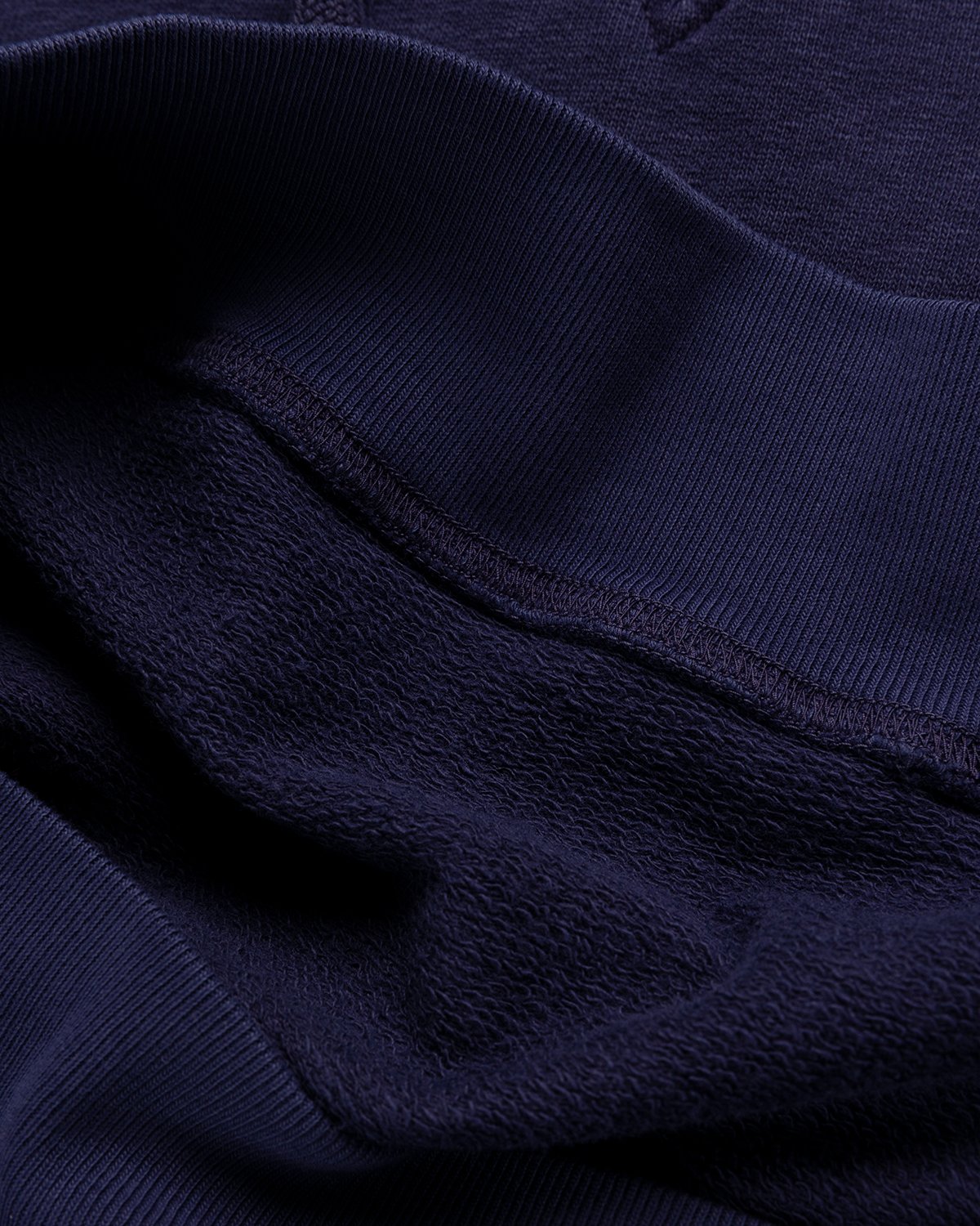 Stone Island - 62160 Garment-Dyed Malfile Fleece Hoodie Ink - Clothing - Blue - Image 3