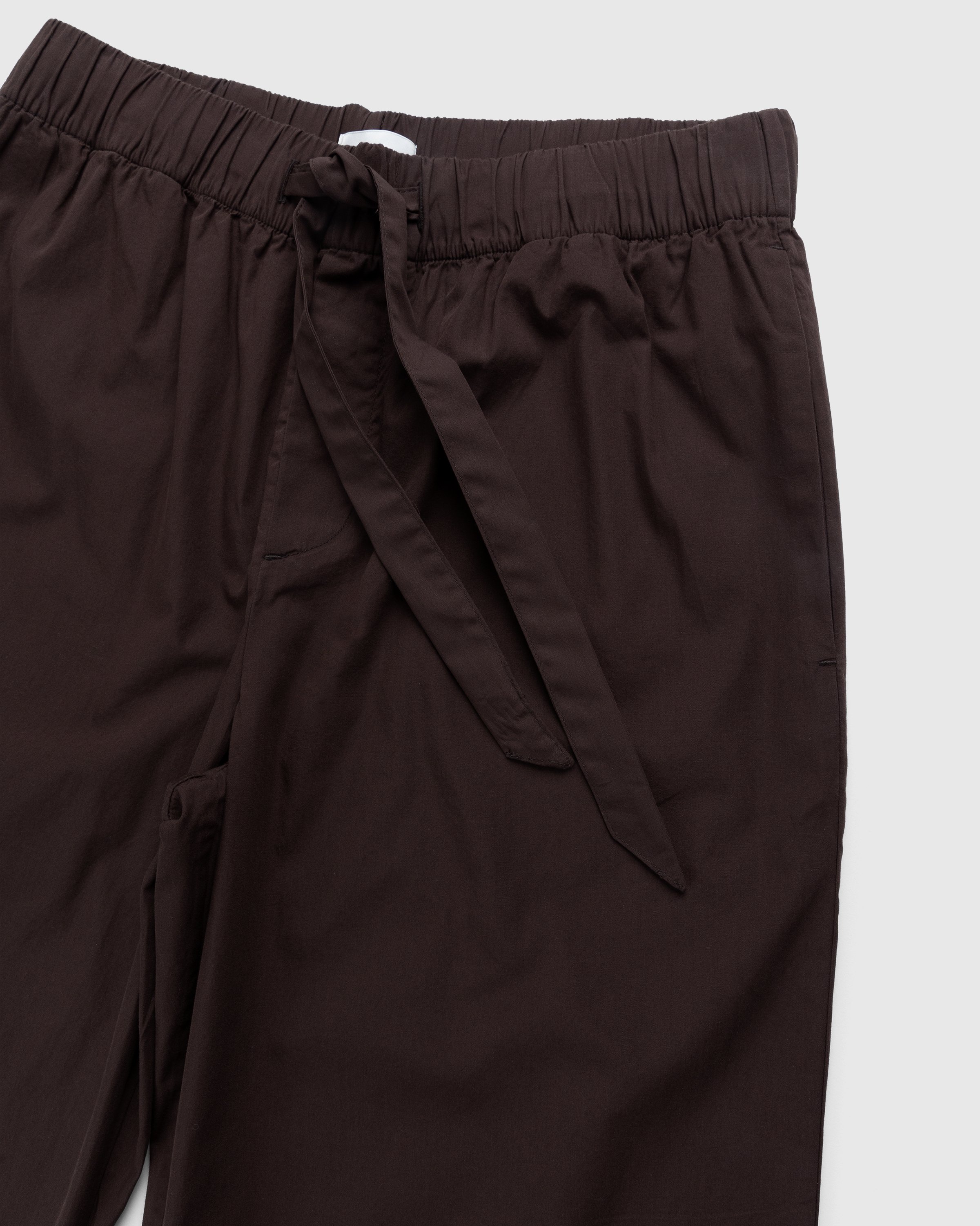 Tekla - Cotton Poplin Pyjamas Pants Coffee - Clothing - Brown - Image 3