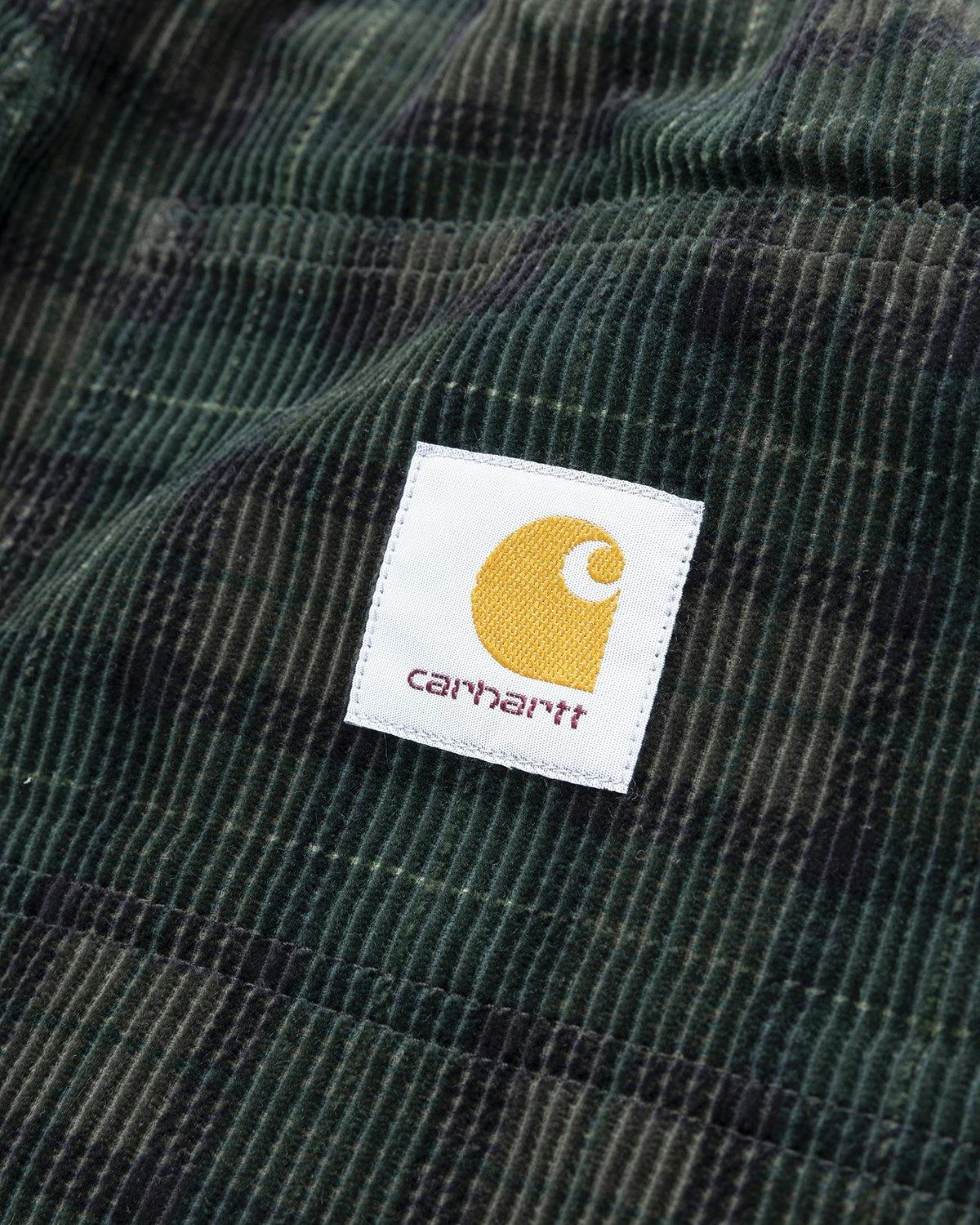 Carhartt WIP - Rinsed Plaid Flint Pant Grove - Clothing - Green - Image 3