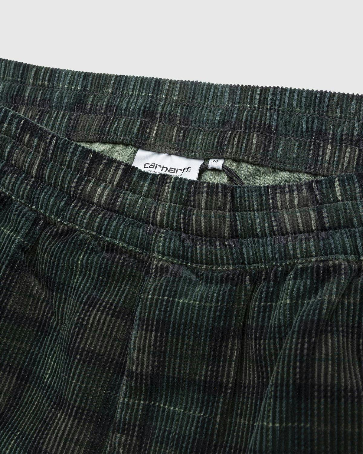 Carhartt WIP - Rinsed Plaid Flint Pant Grove - Clothing - Green - Image 4