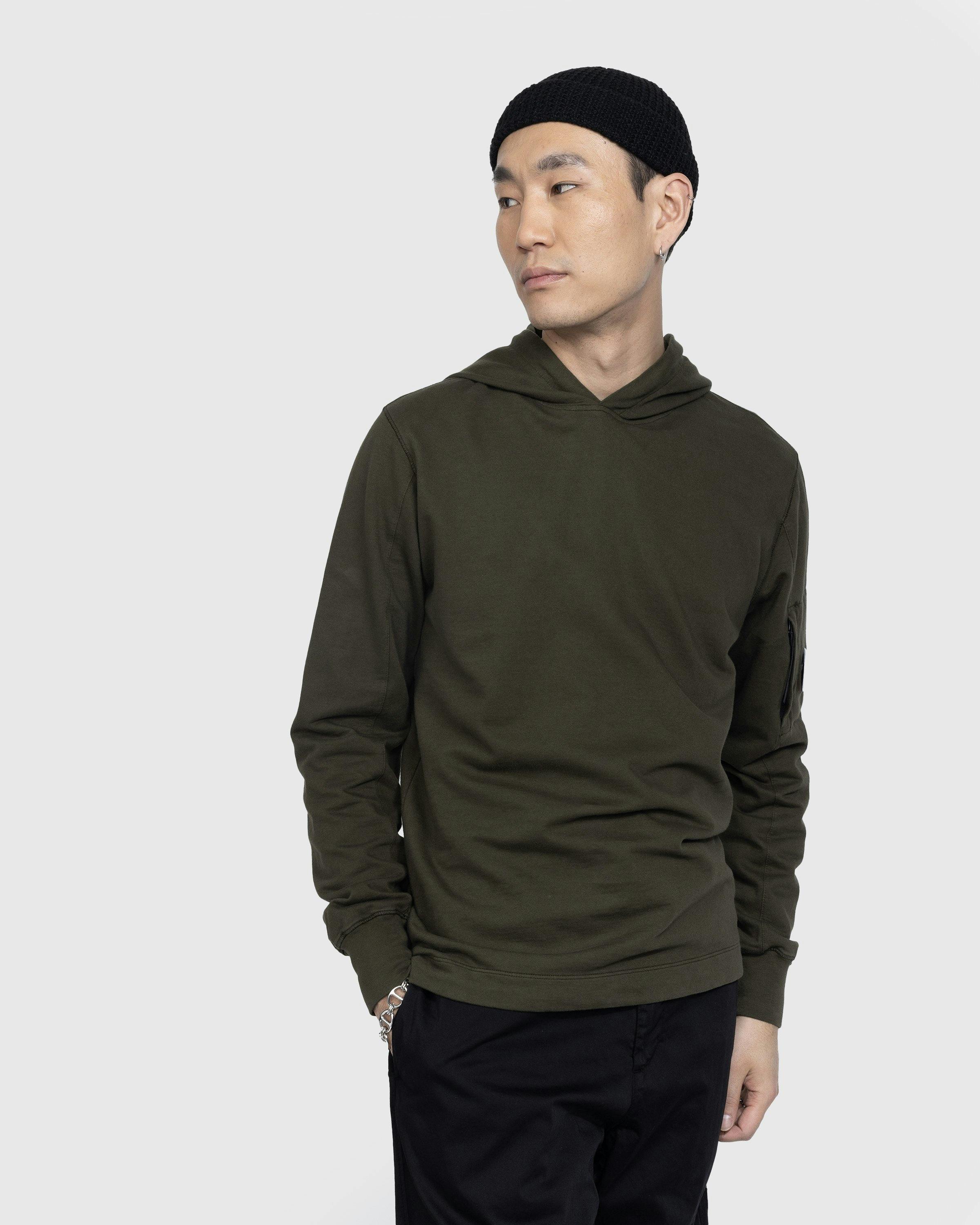C.P. Company - Light Fleece Hoodie Green - Clothing - Green - Image 2