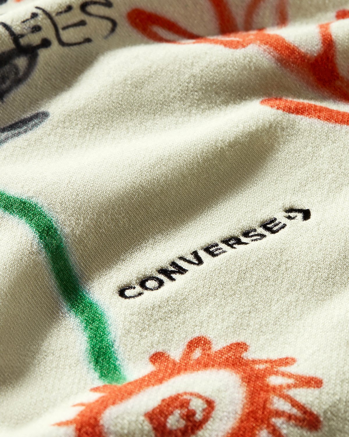 Converse x Come Tees - Floral Triangle Hoodie Bone - Clothing - Multi - Image 3