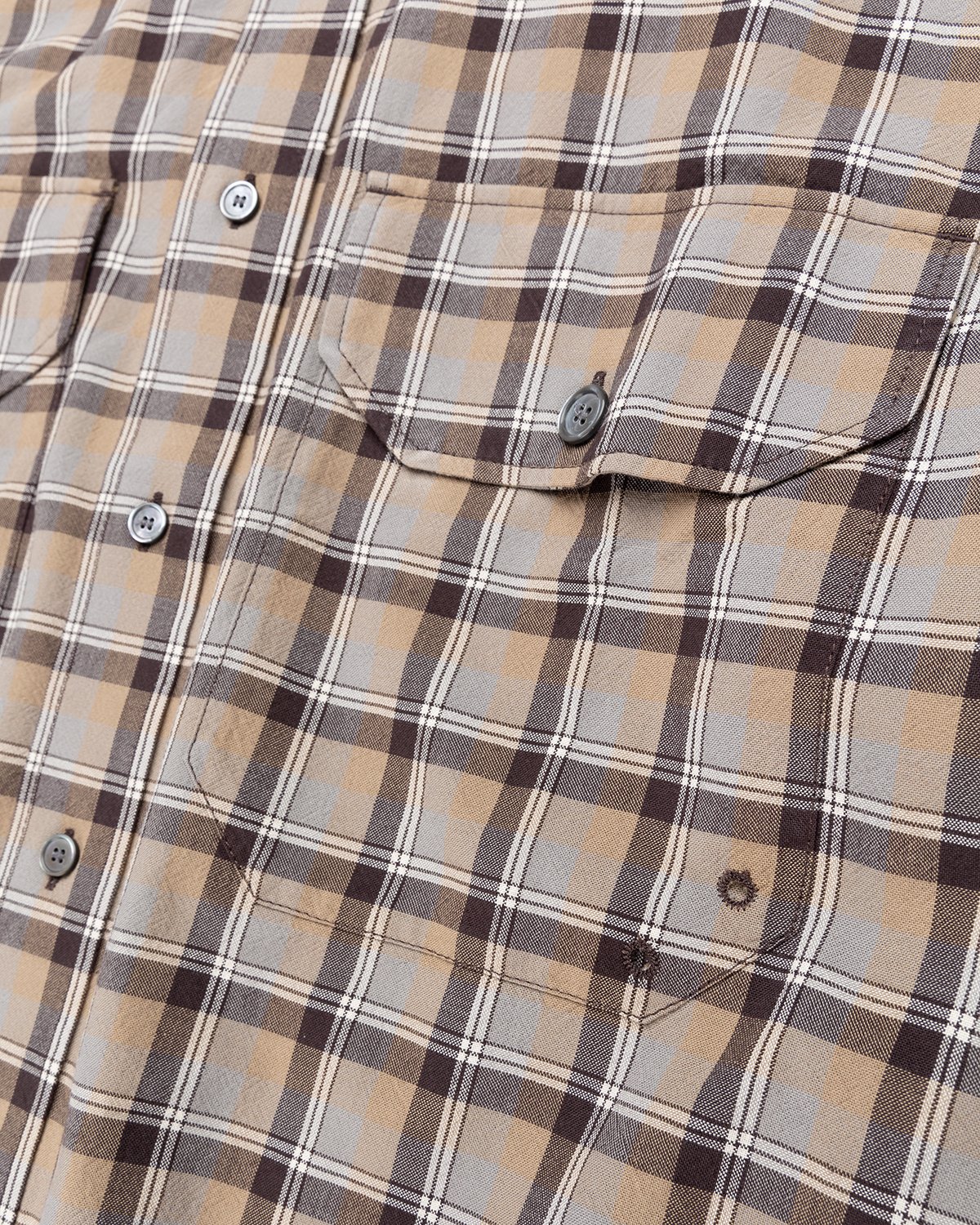 Acne Studios - Checked Shirt Brown - Clothing - Brown - Image 4