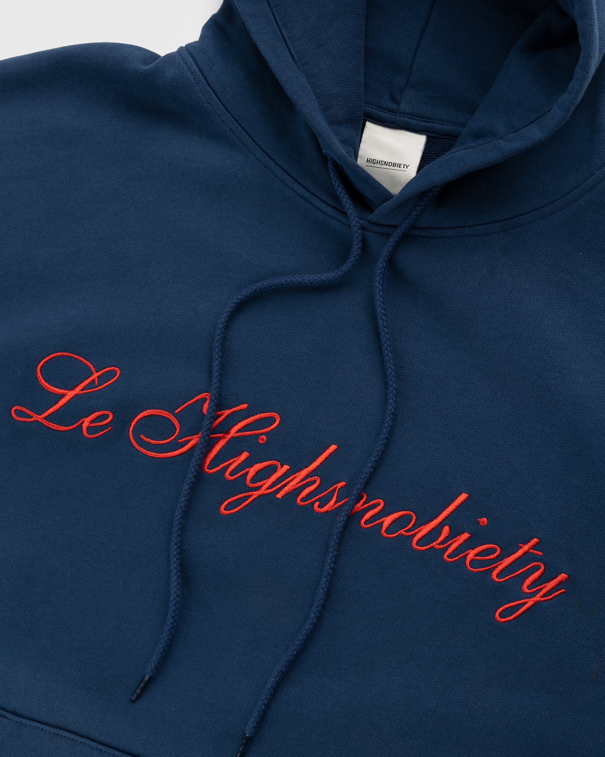 Highsnobiety - Not In Paris 4 Logo Hoodie Navy - Clothing - Blue - Image 3