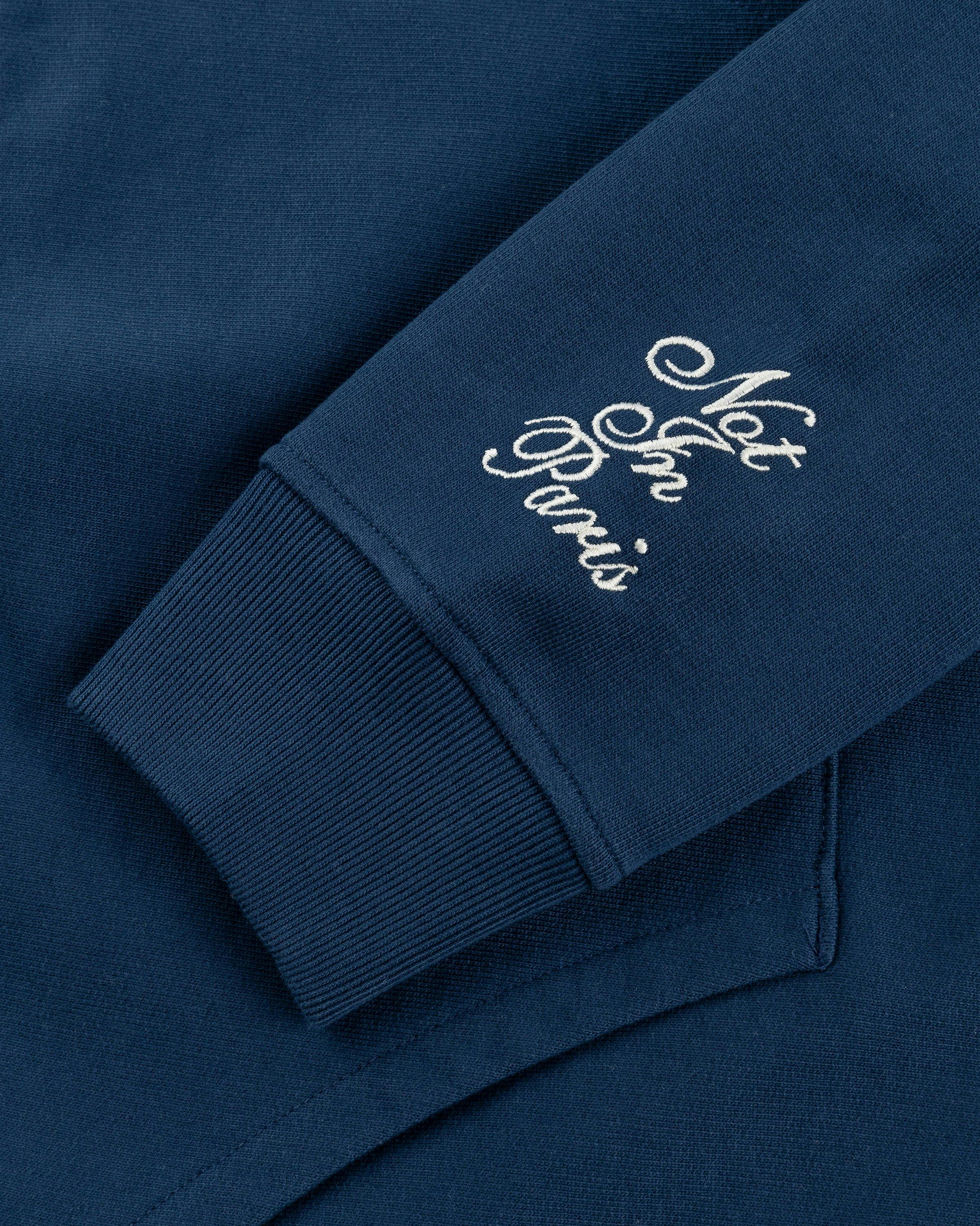 Highsnobiety - Not In Paris 4 Logo Hoodie Navy - Clothing - Blue - Image 6