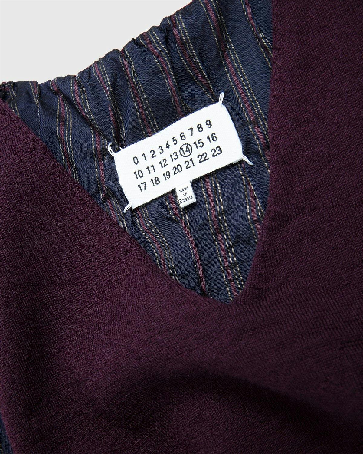 Maison Margiela - Vest Bordeaux - Clothing - Red - Image 3