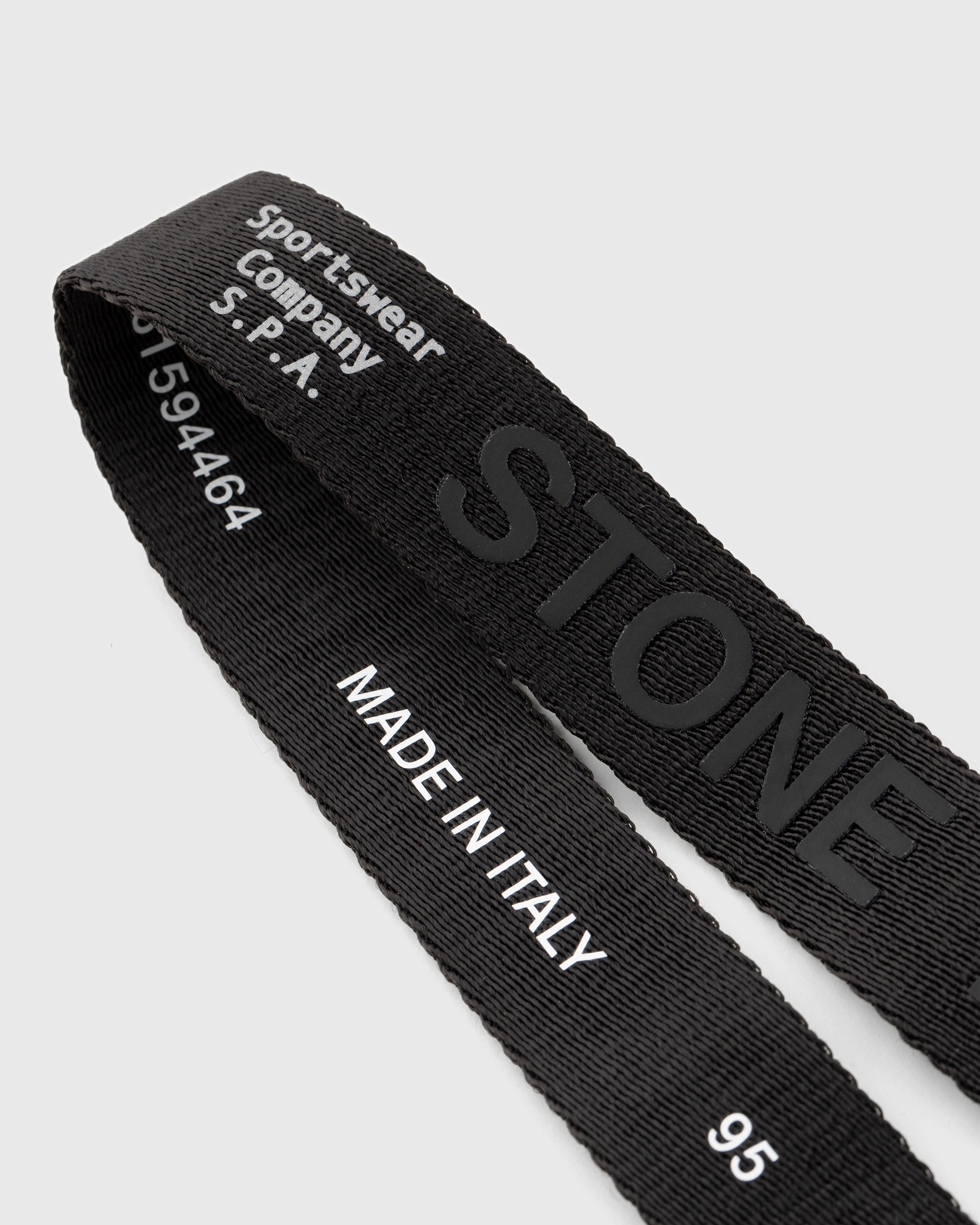 Stone Island - 94464 Nylon Logo Belt Black - Accessories - Black - Image 2