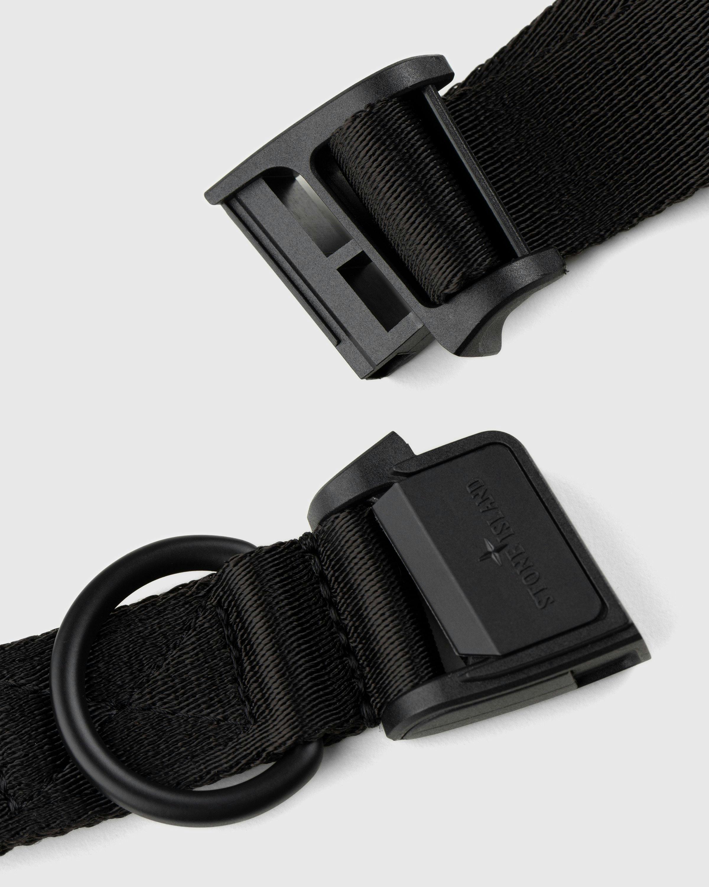 Stone Island - 94464 Nylon Logo Belt Black - Accessories - Black - Image 3