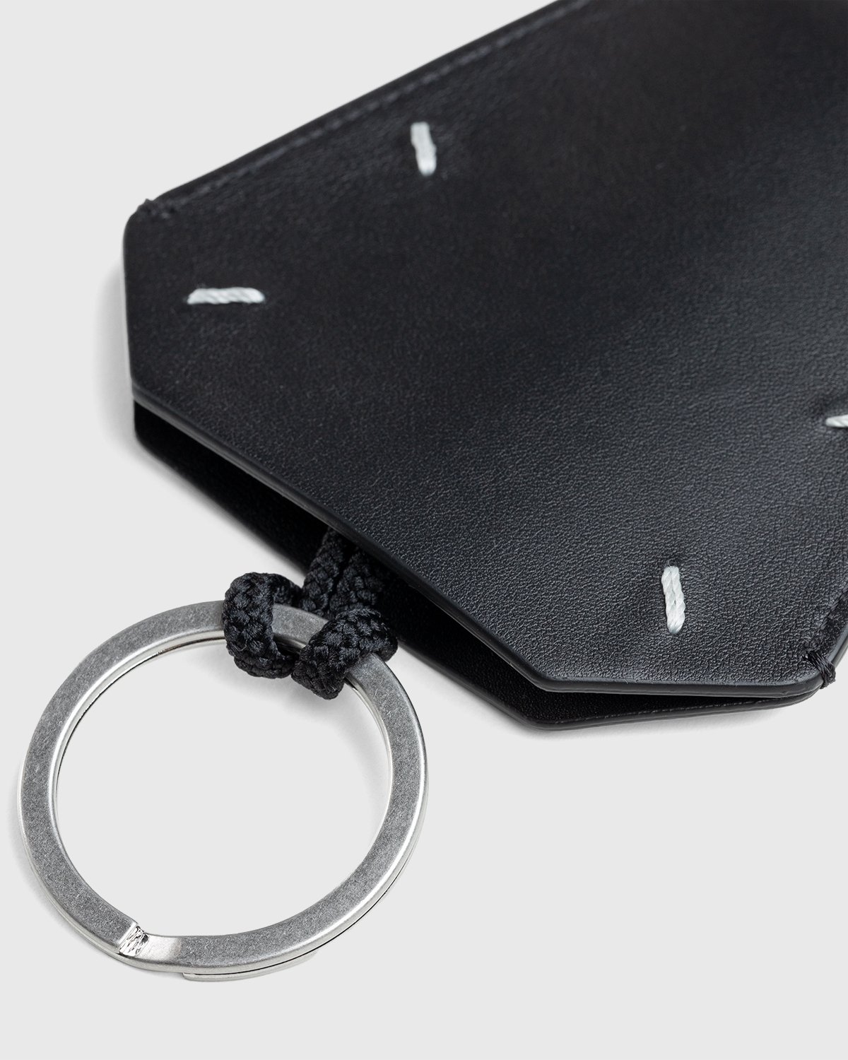 Maison Margiela - Leather Key Ring Black - Accessories - Black - Image 3