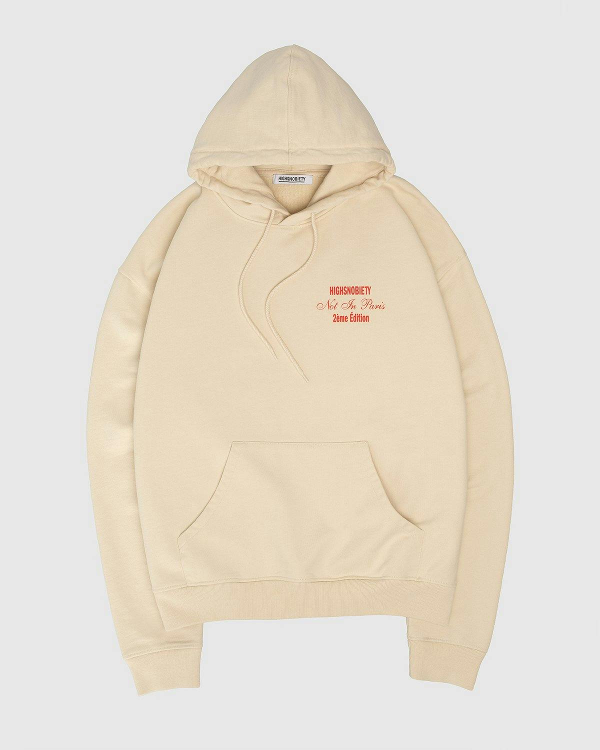 Highsnobiety - Not In Paris Red Heel Hoodie Eggshell - Clothing - Beige - Image 2