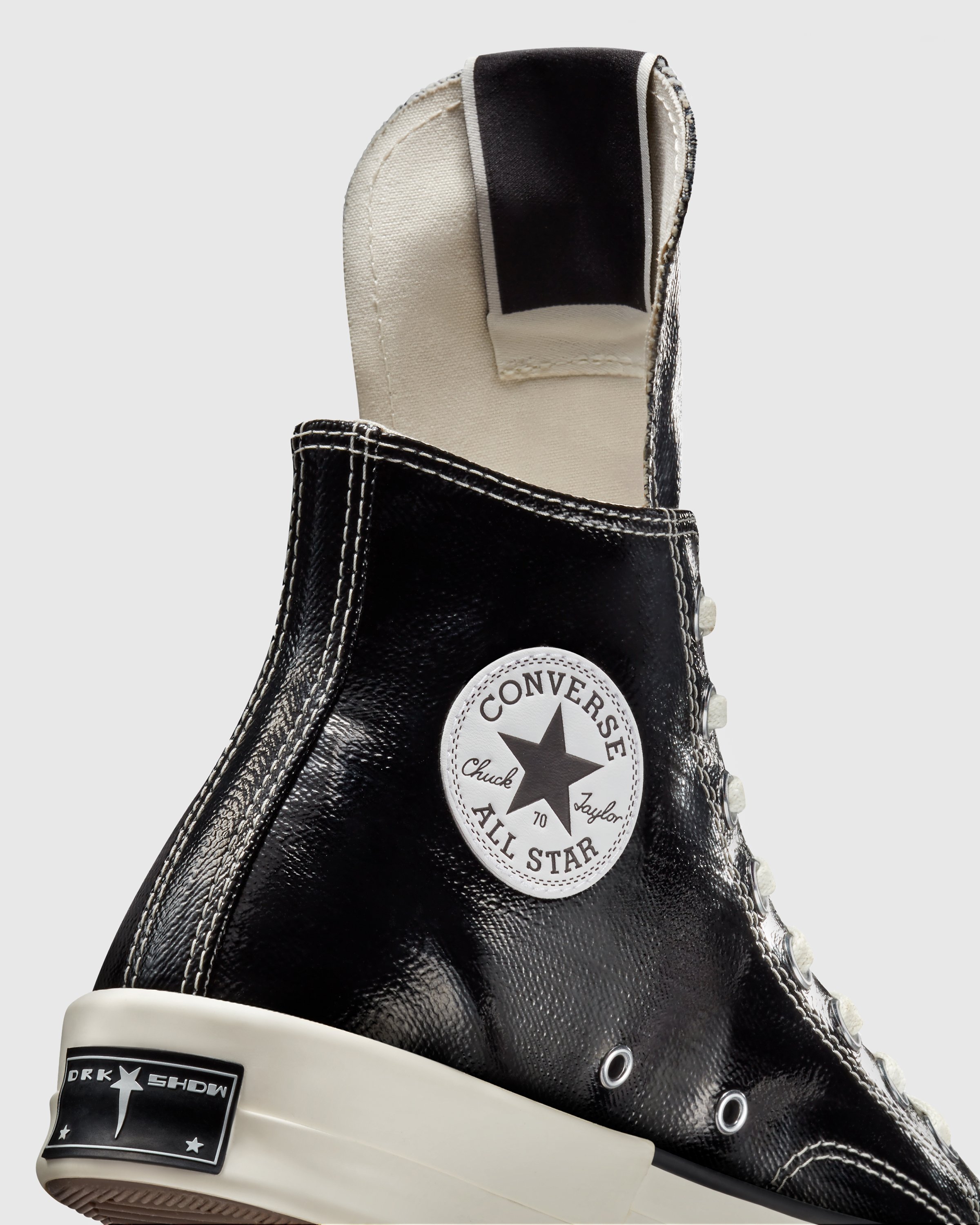 Converse x DRKSHDW - DRKSHDW TURBODRK Chuck 70 Hi Black/Egret/Bone White - Footwear - Black - Image 4