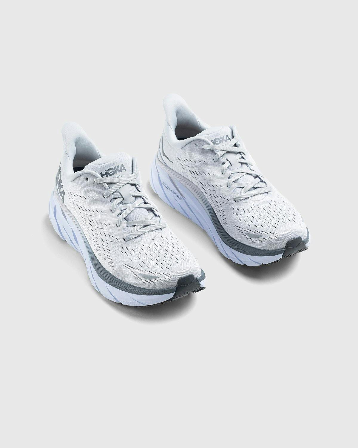 HOKA - Clifton 8 Lunar Rock / Nimbus Cloud - Footwear - White - Image 3