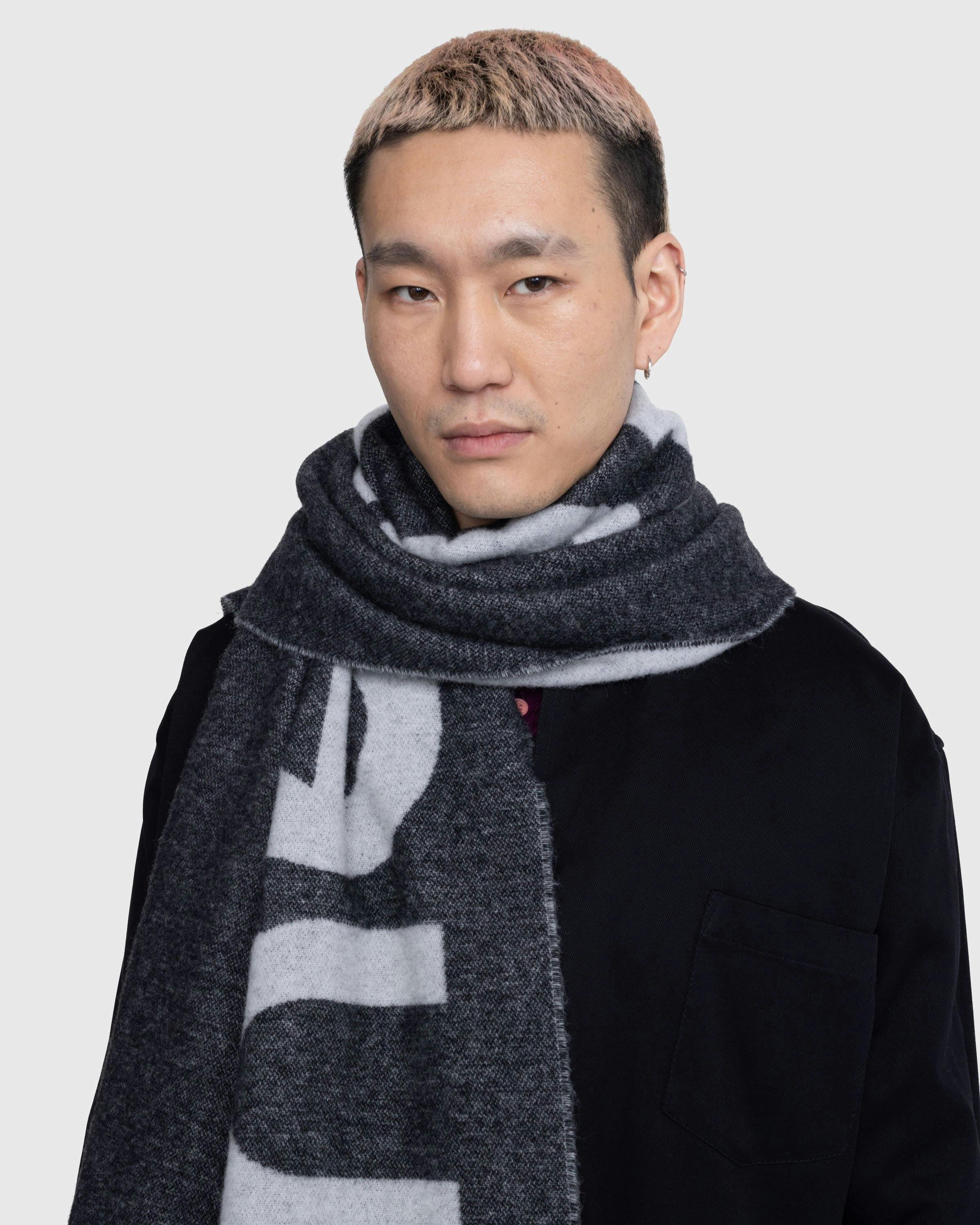 Acne Studios - Logo Scarf Grey - Accessories - Black - Image 3