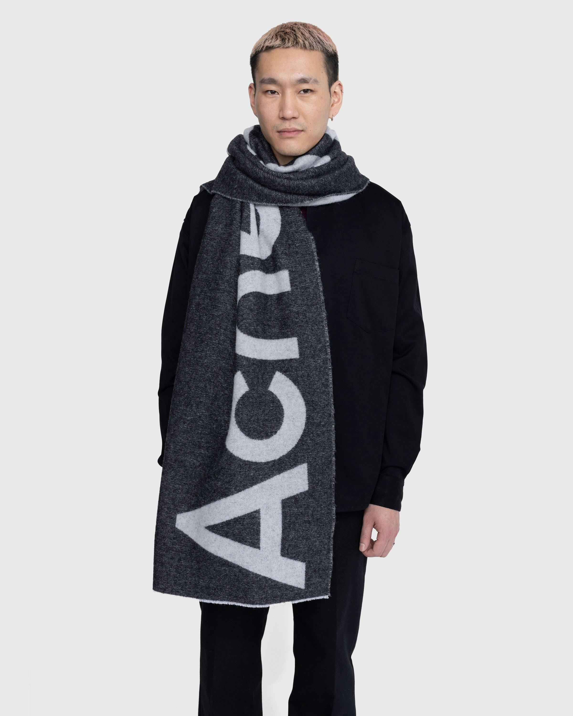 Acne Studios - Logo Scarf Grey - Accessories - Black - Image 2