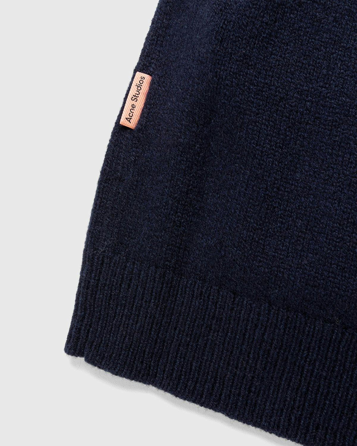 Acne Studios - Cashmere Cardigan Navy - Clothing - Blue - Image 3