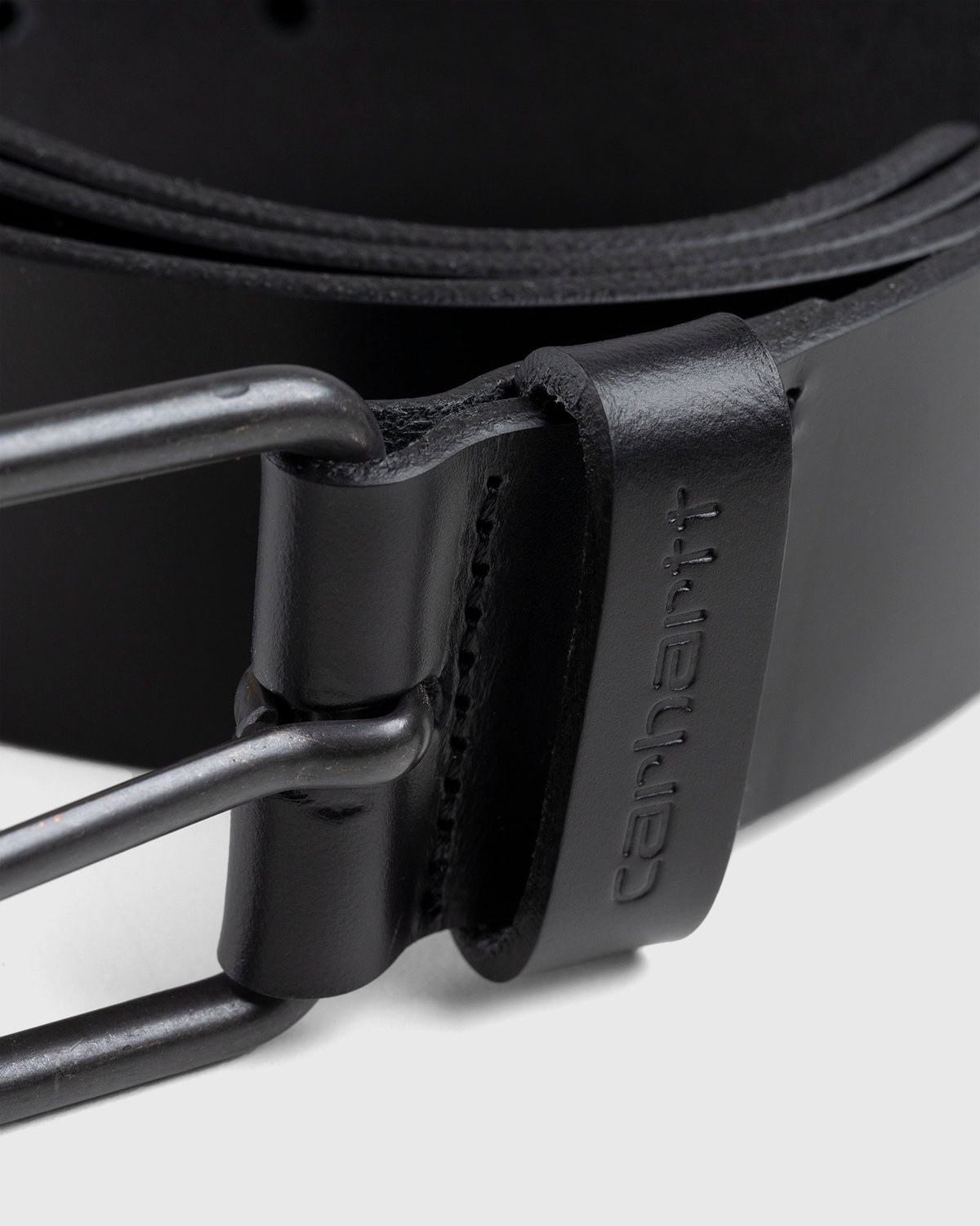 Carhartt WIP - Script Leather Belt Black - Accessories - Black - Image 2