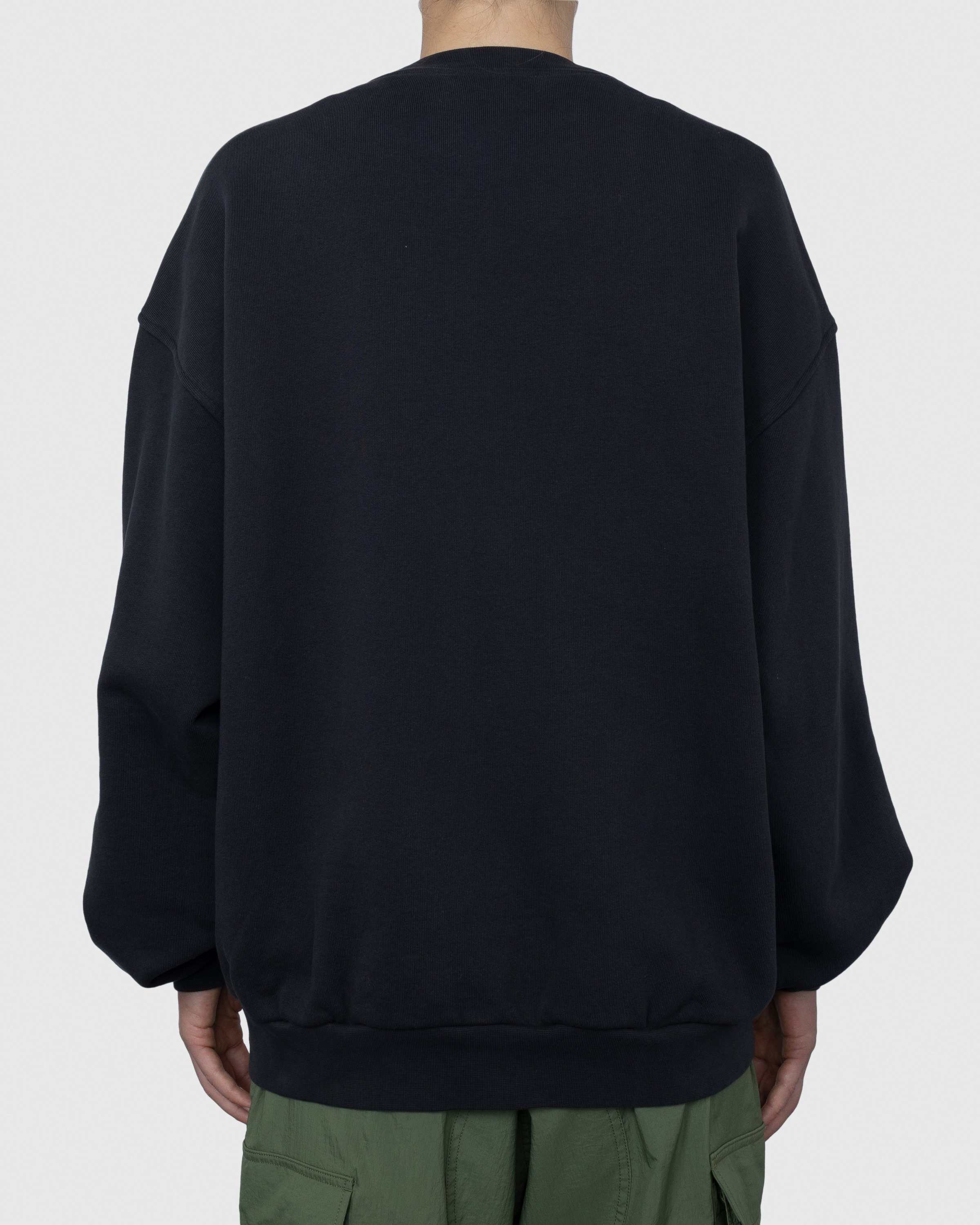 Acne Studios - Bubble Logo Crewneck Sweater Anthracite Grey - Clothing - Black - Image 4