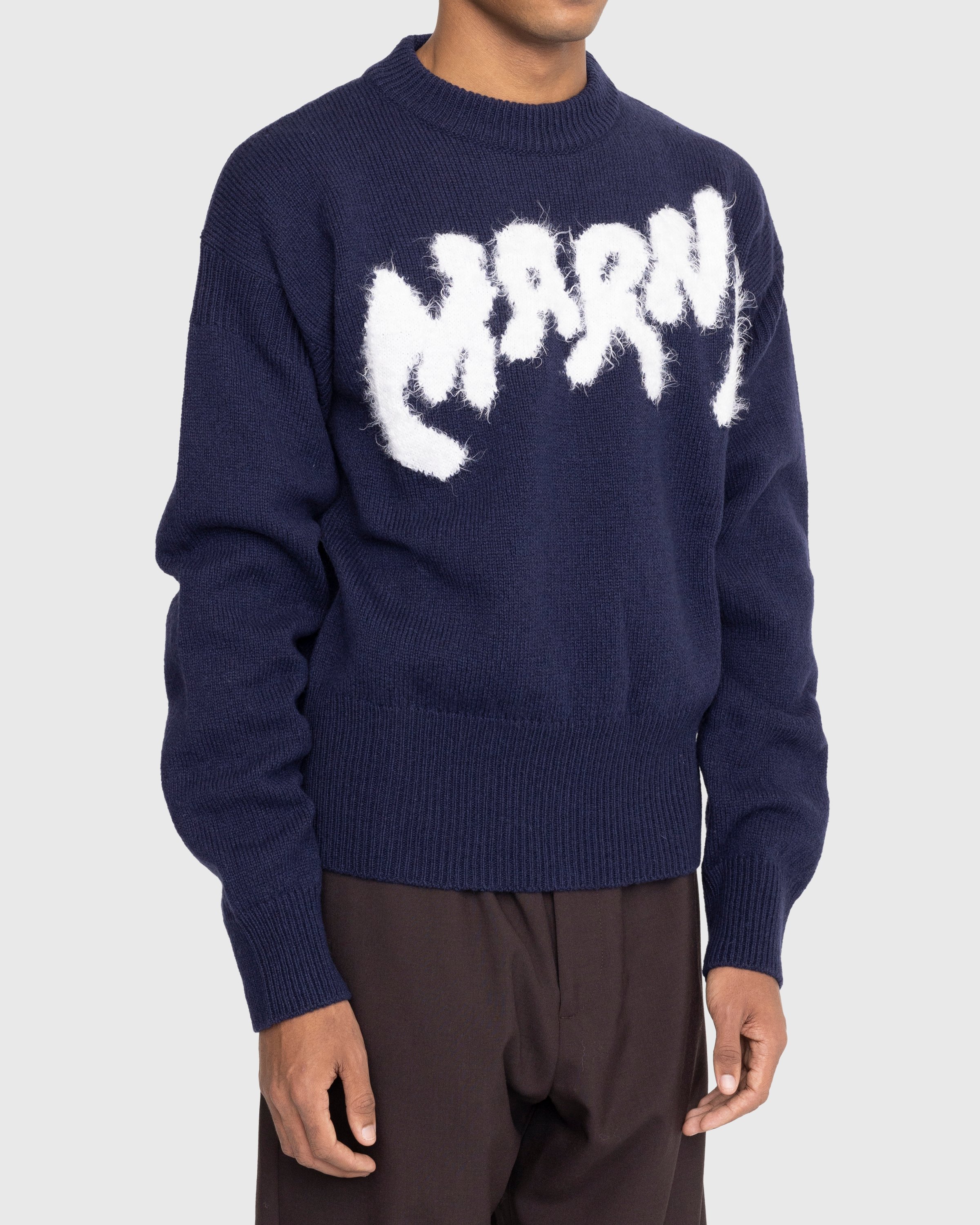 Marni - Roundneck Sweater - Clothing - Blue - Image 4