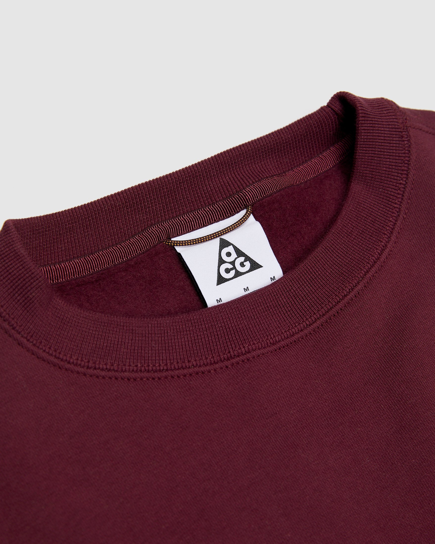 Nike ACG - Allover Print Crew Sweater Burgundy - Clothing - Red - Image 3
