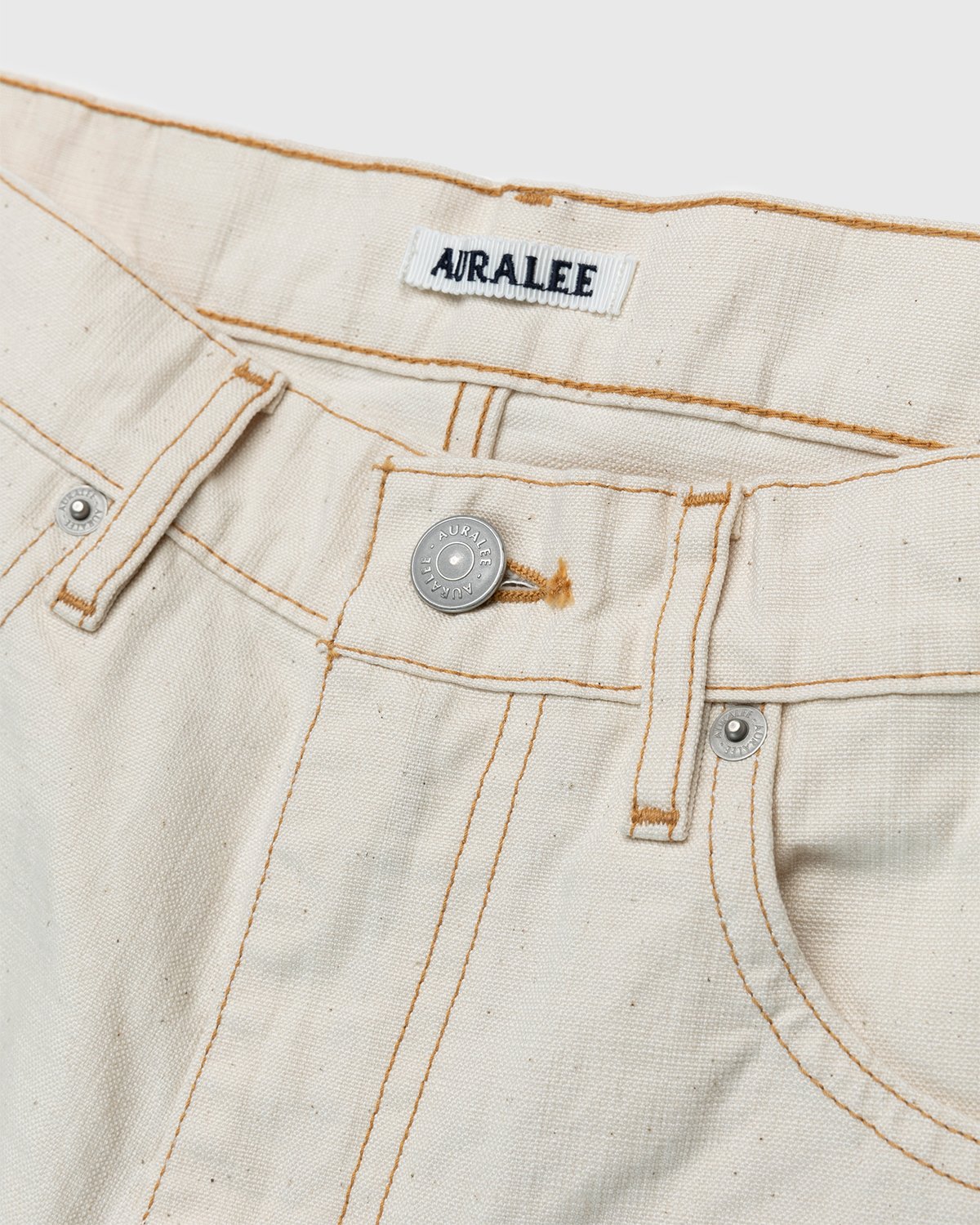 Auralee - Organic Undyed Cotton Pants Natural - Clothing - Beige - Image 3