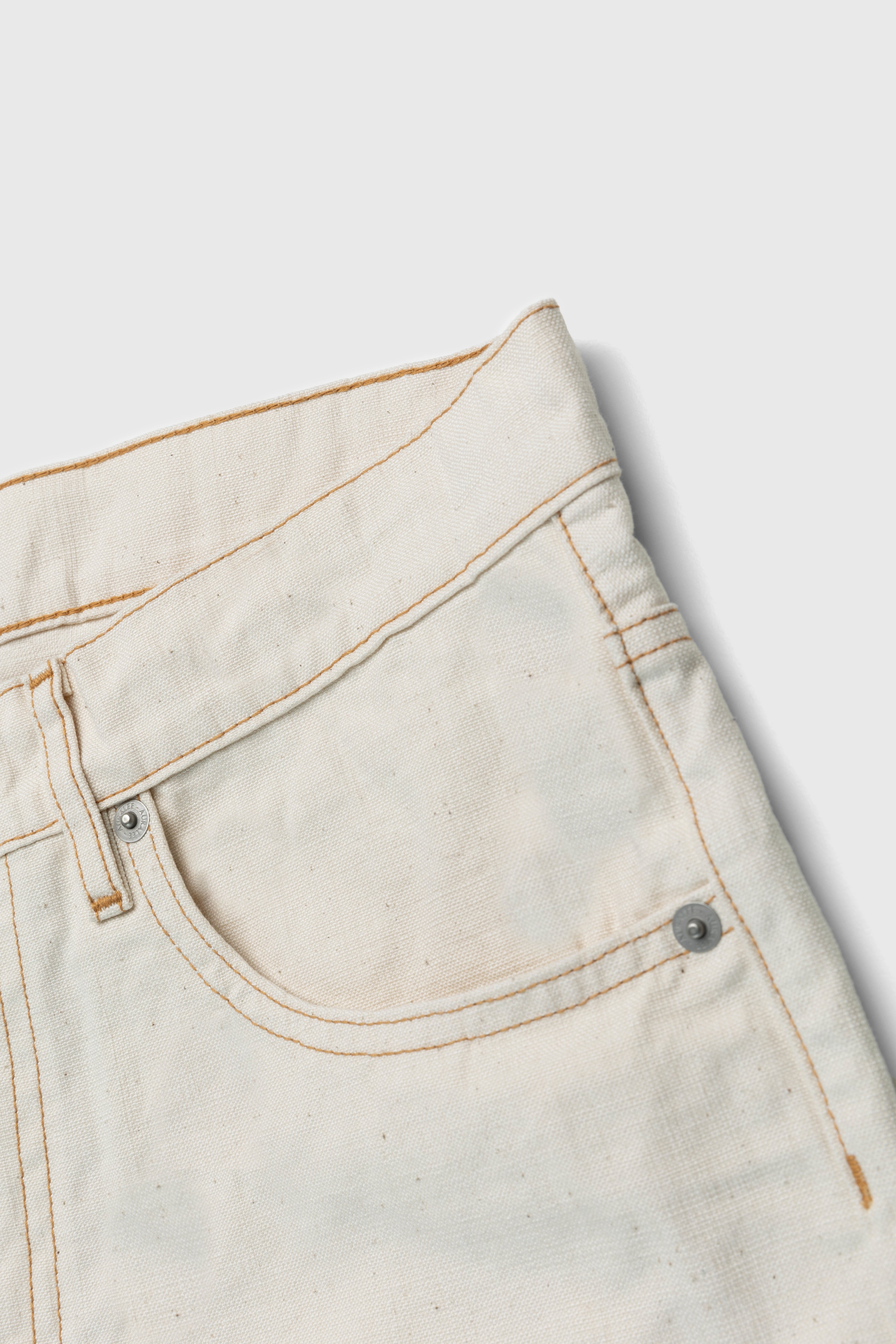 Auralee - Organic Undyed Cotton Pants Natural - Clothing - Beige - Image 5