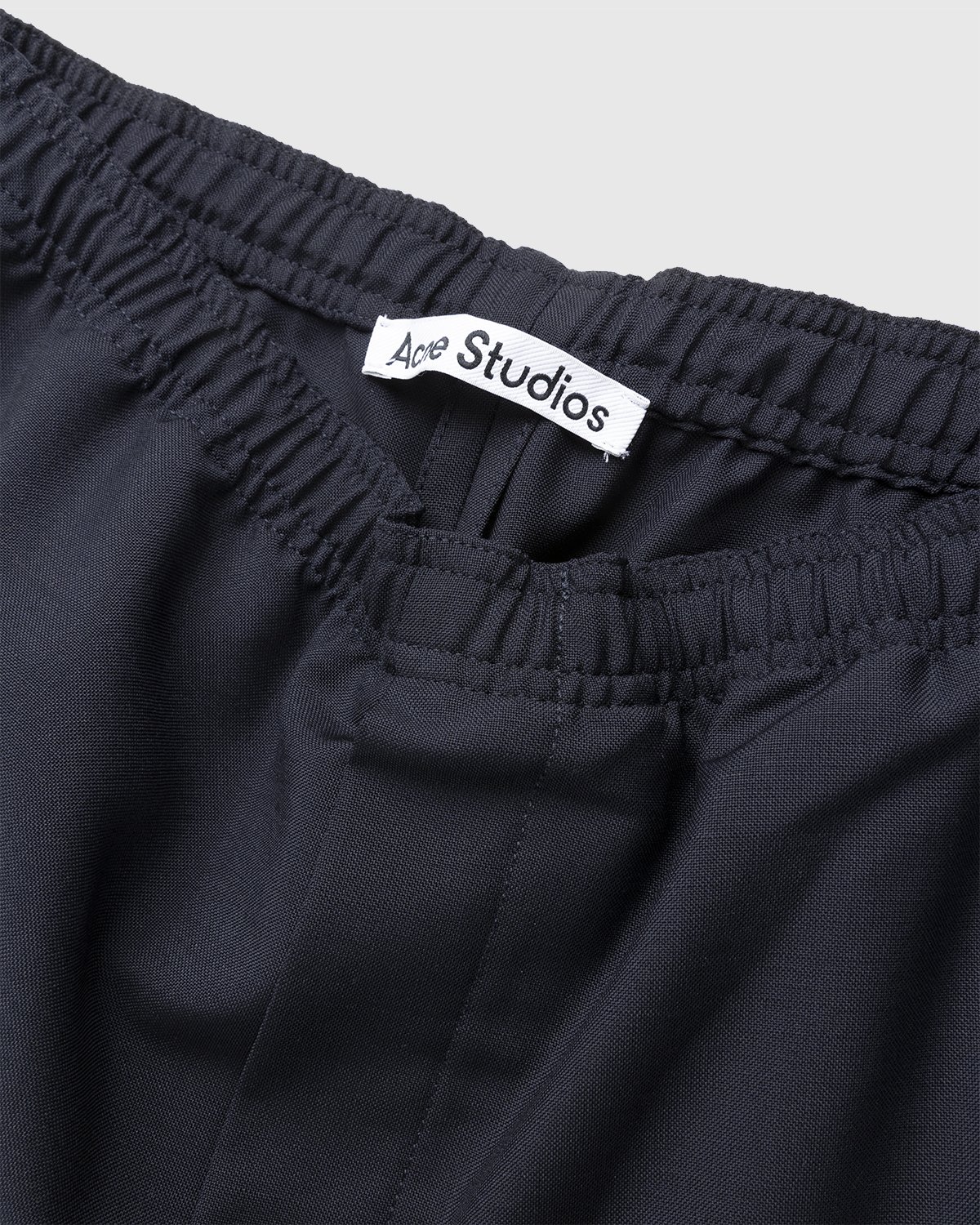 Acne Studios - Mohair Blend Drawstring Trousers Navy - Clothing - Blue - Image 4