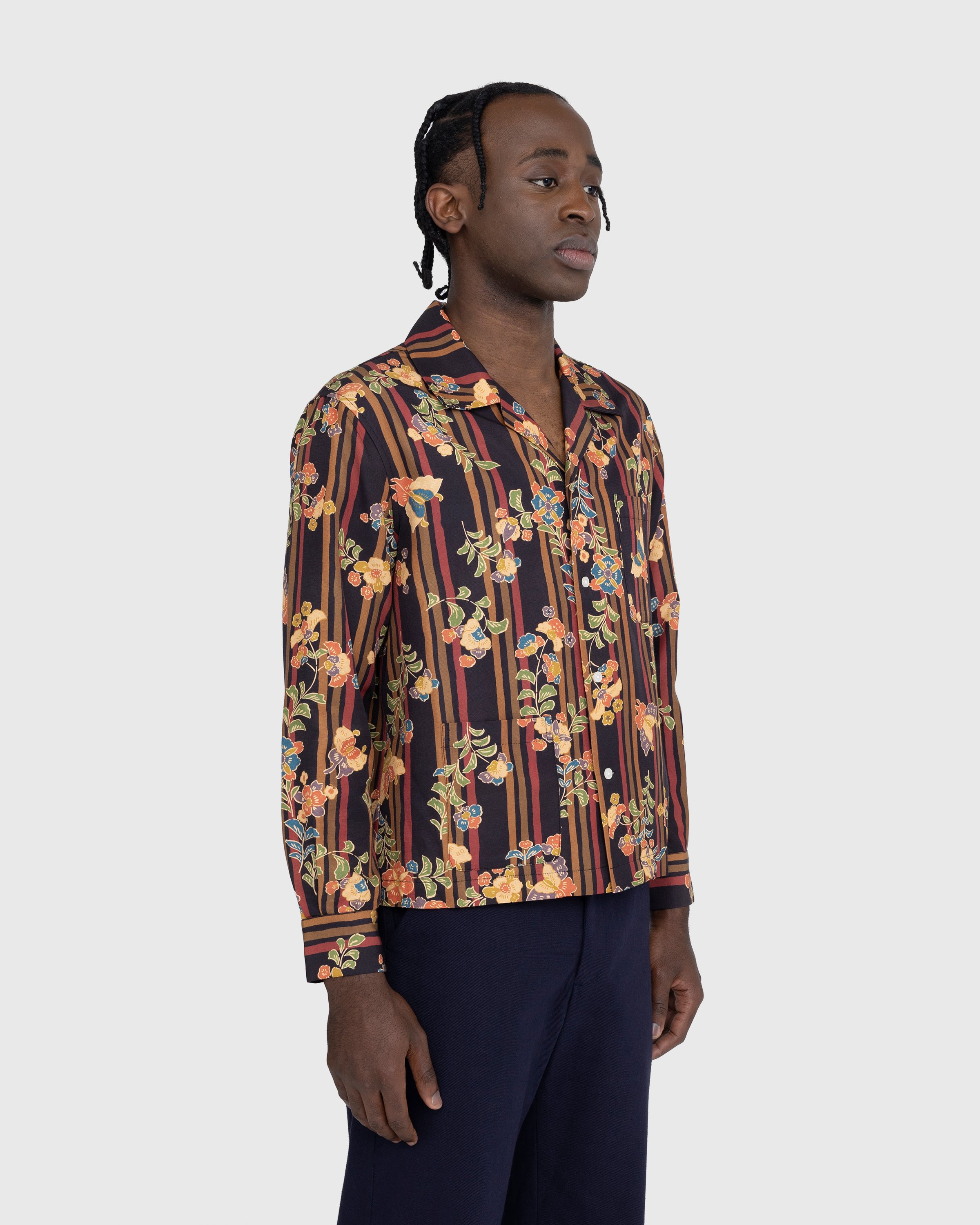 Bode - Butterfly Stripe Long-Sleeve Shirt Multi - Clothing - Multi - Image 3