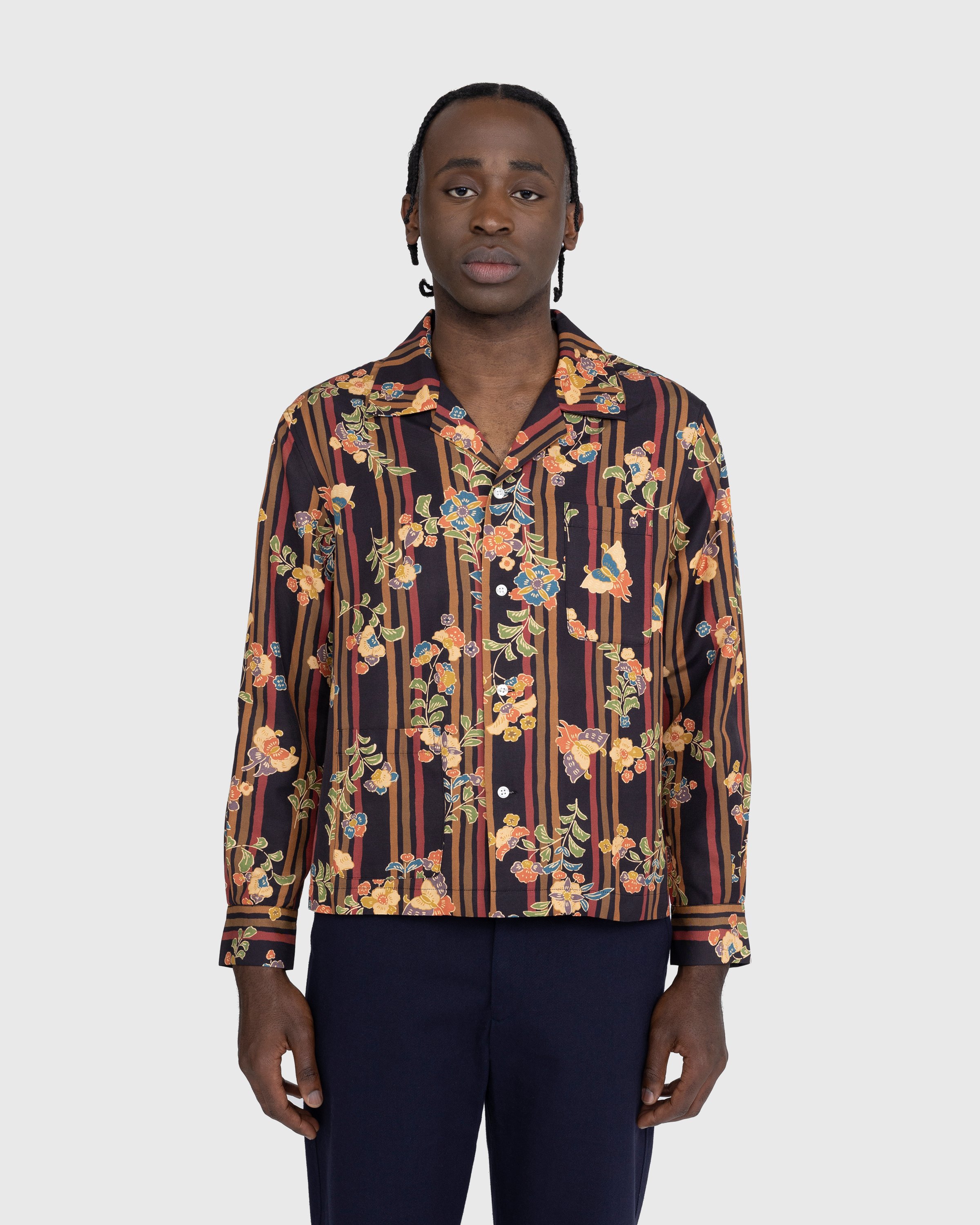 Bode - Butterfly Stripe Long-Sleeve Shirt Multi - Clothing - Multi - Image 2