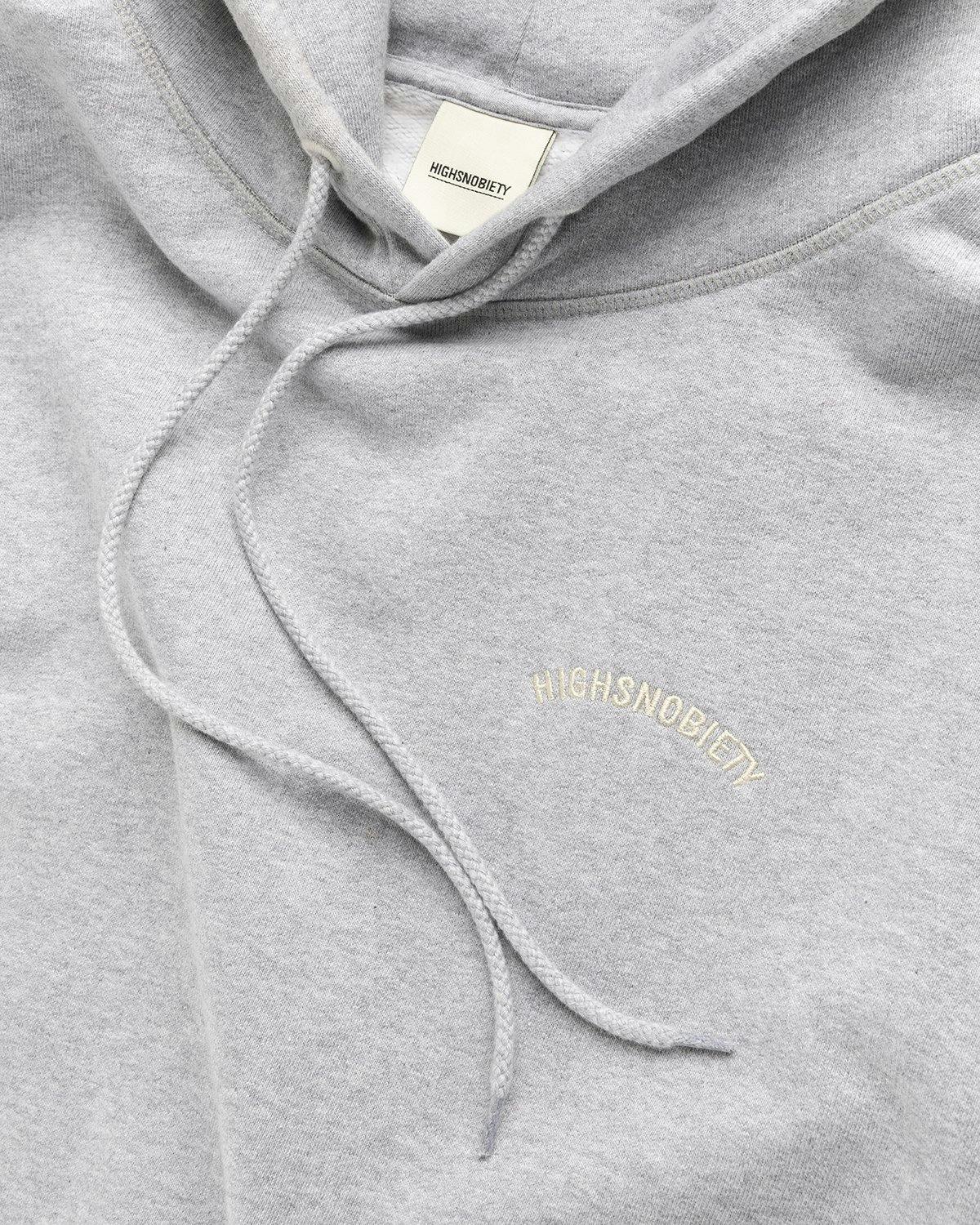 Highsnobiety - Logo Fleece Staples Hoodie Heather Grey - Clothing - Grey - Image 3