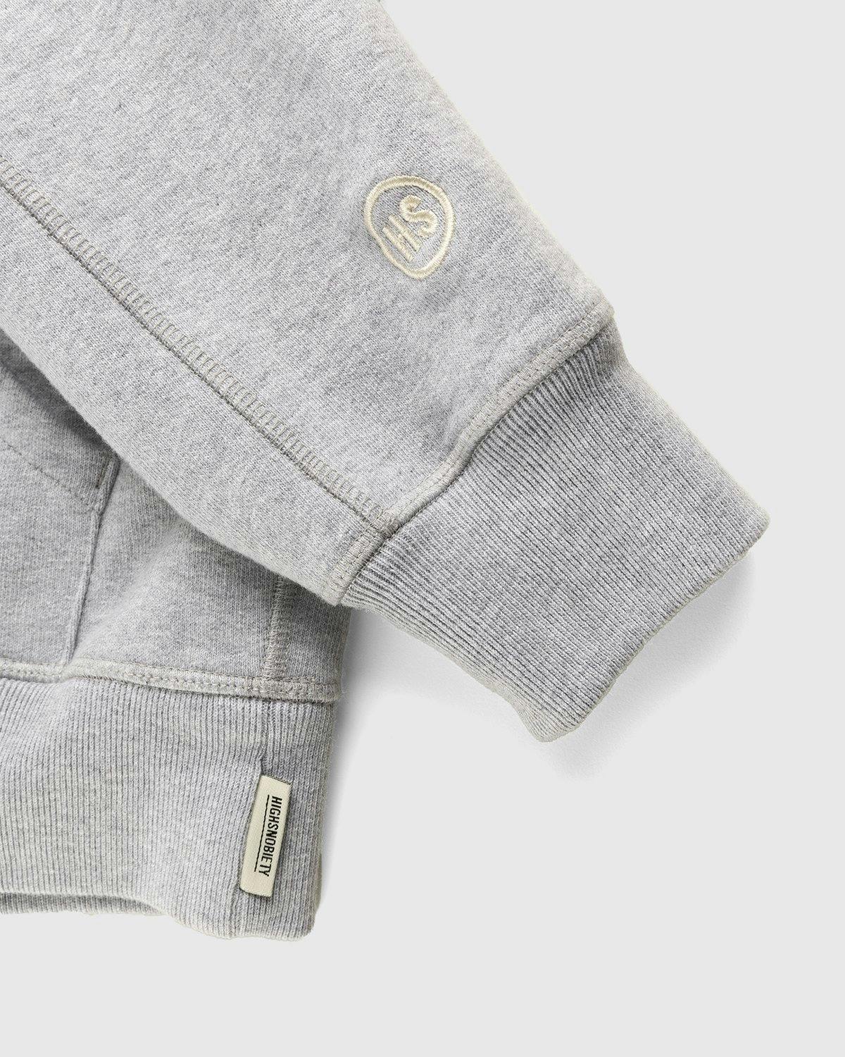 Highsnobiety - Logo Fleece Staples Hoodie Heather Grey - Clothing - Grey - Image 4