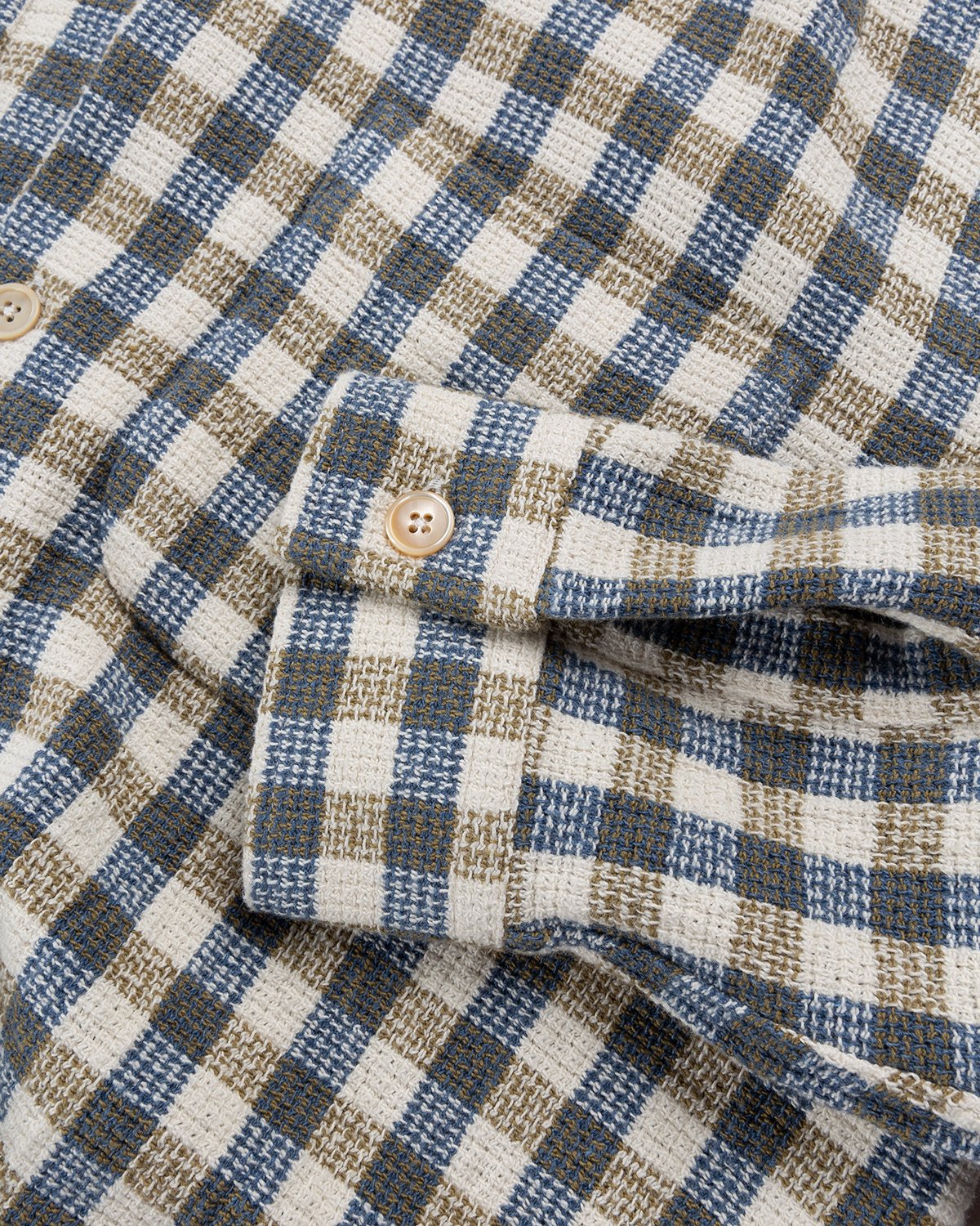 Our Legacy - Heusen Shirt Light Blue/Olive Summer Check - Clothing - Blue - Image 5