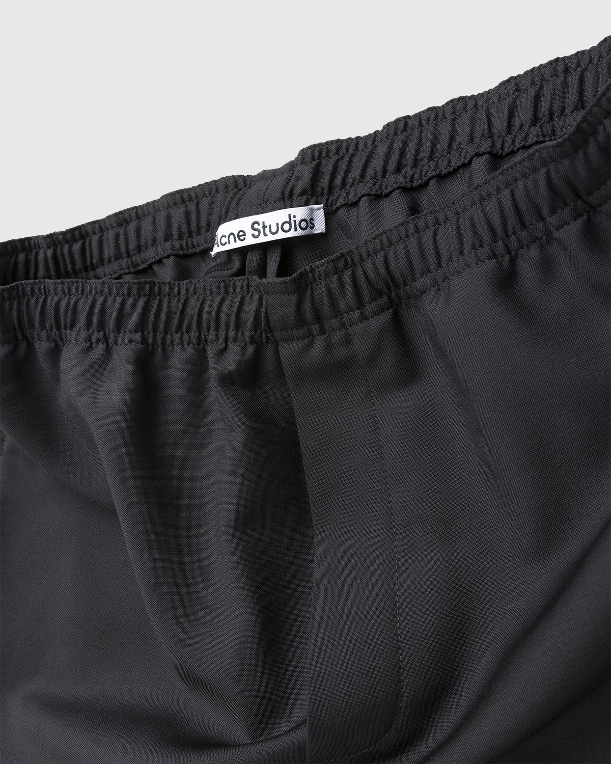 Acne Studios - Mohair Blend Drawstring Trousers Black - Clothing - Black - Image 4