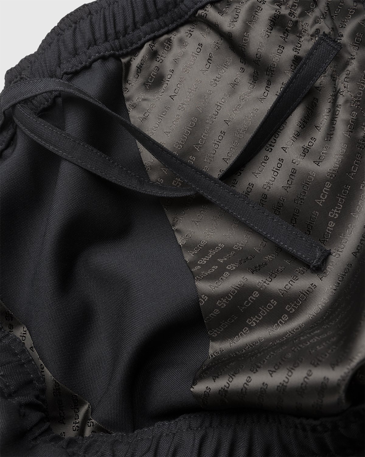 Acne Studios - Mohair Blend Drawstring Trousers Black - Clothing - Black - Image 5
