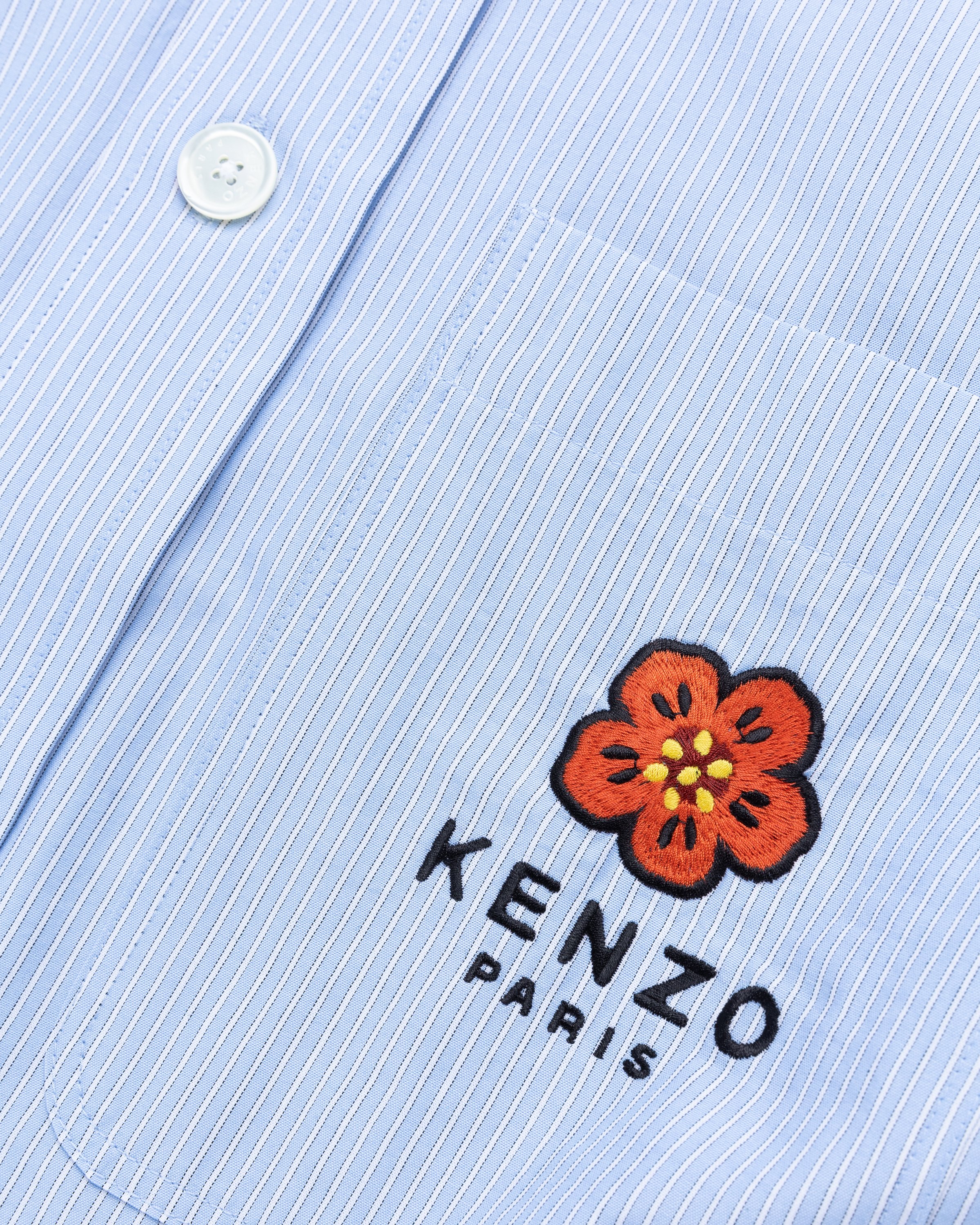 Kenzo - Boke Flower Crest Overshirt Sky Blue - Clothing - Blue - Image 6