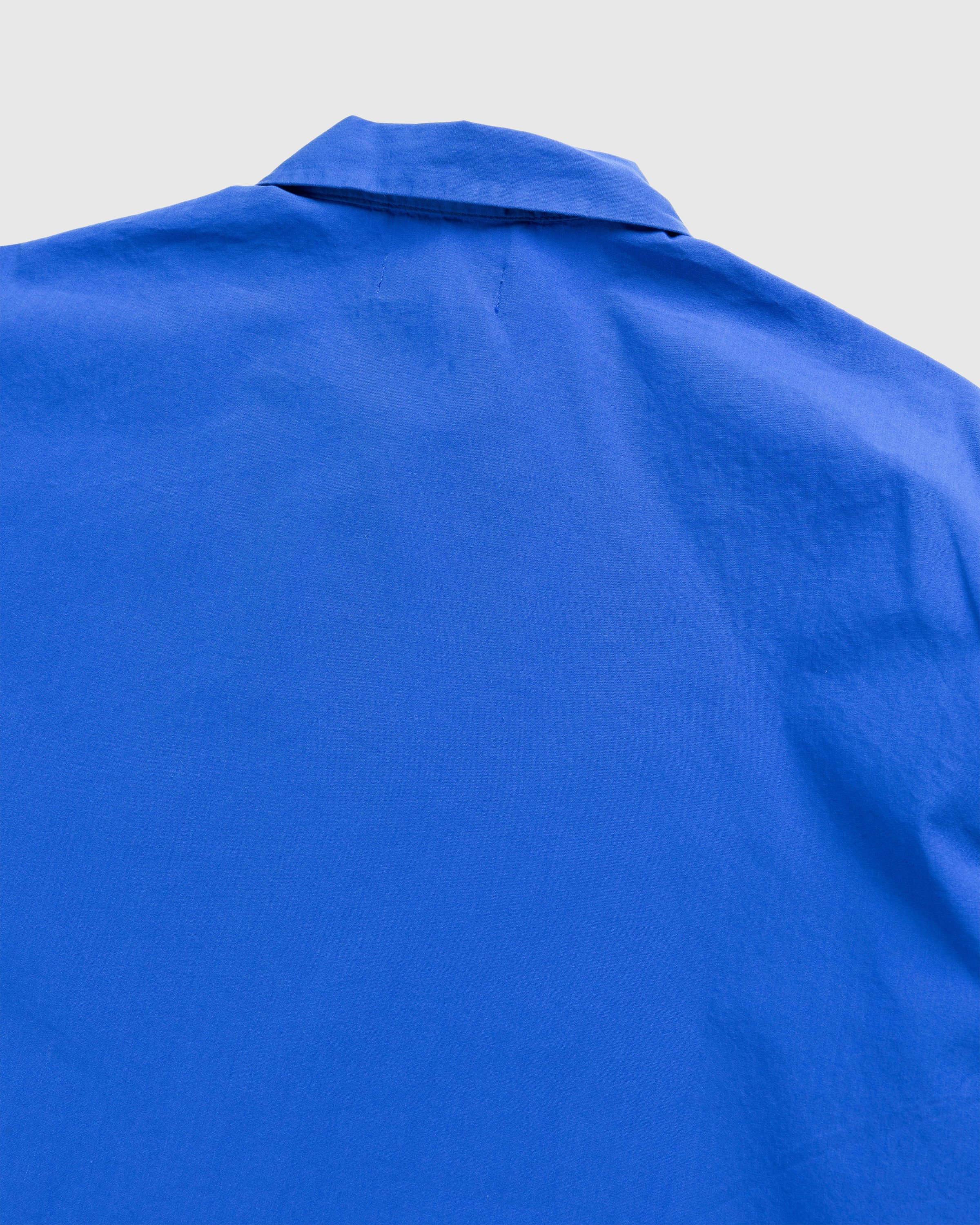 Tekla - Cotton Poplin Pyjamas Shirt Royal Blue - Clothing - Blue - Image 5