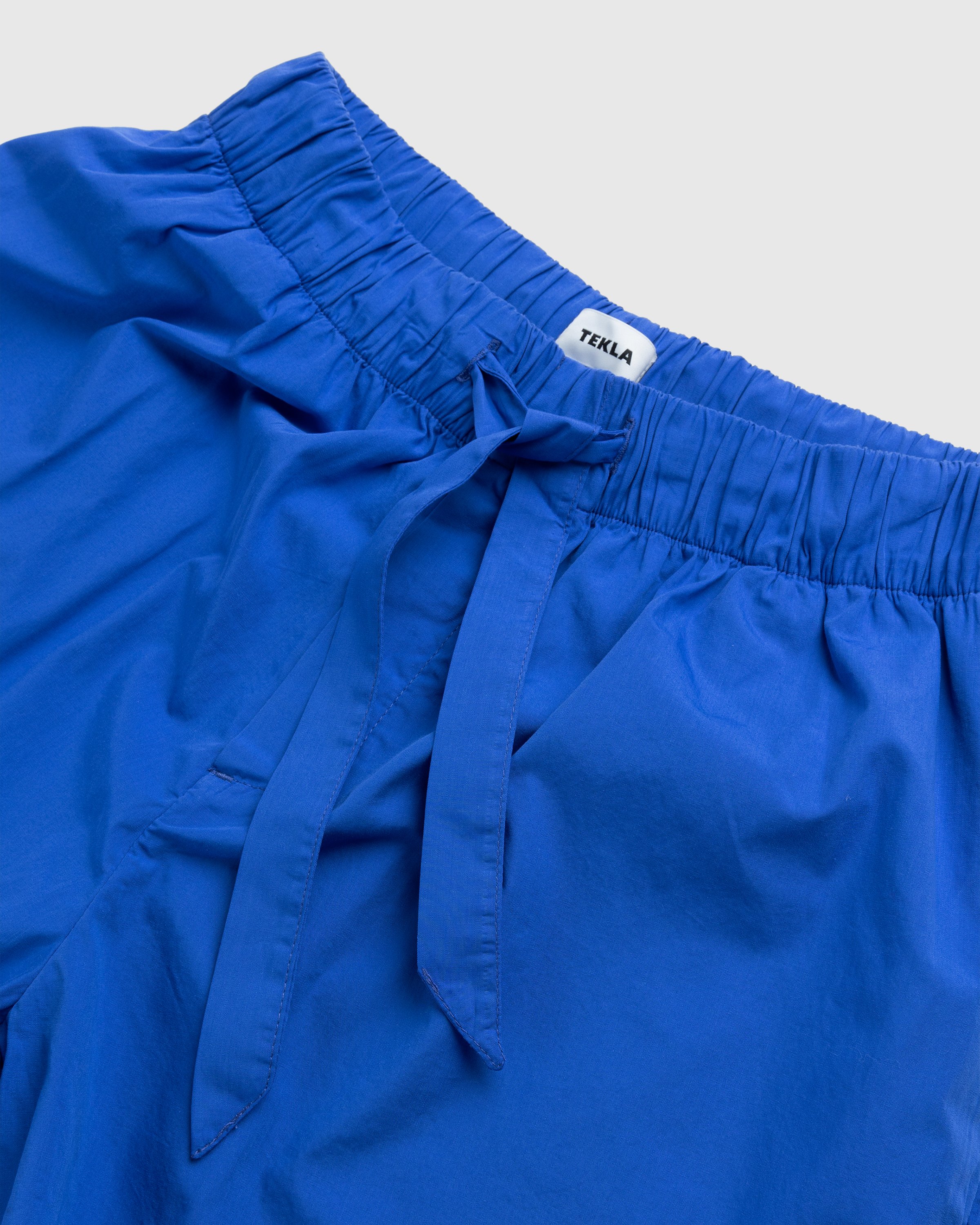 Tekla - Cotton Poplin Pyjamas Shorts Royal Blue - Clothing - Blue - Image 3