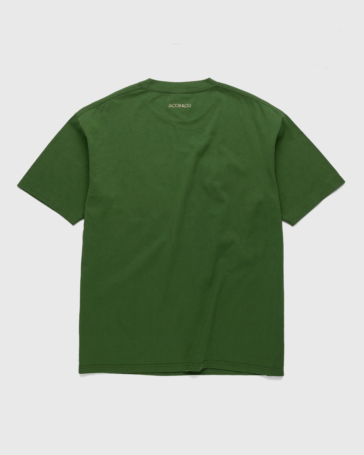 Jacob & Co. x Highsnobiety - Heavy Logo T-Shirt Green - Clothing - Black - Image 2