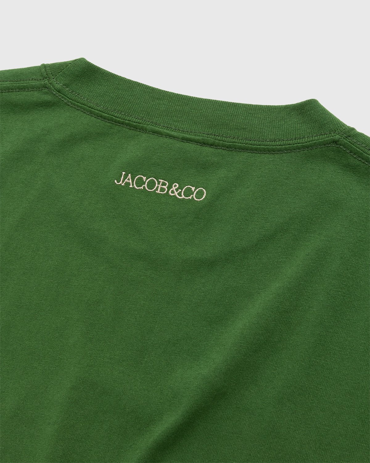 Jacob & Co. x Highsnobiety - Heavy Logo T-Shirt Green - Clothing - Black - Image 3