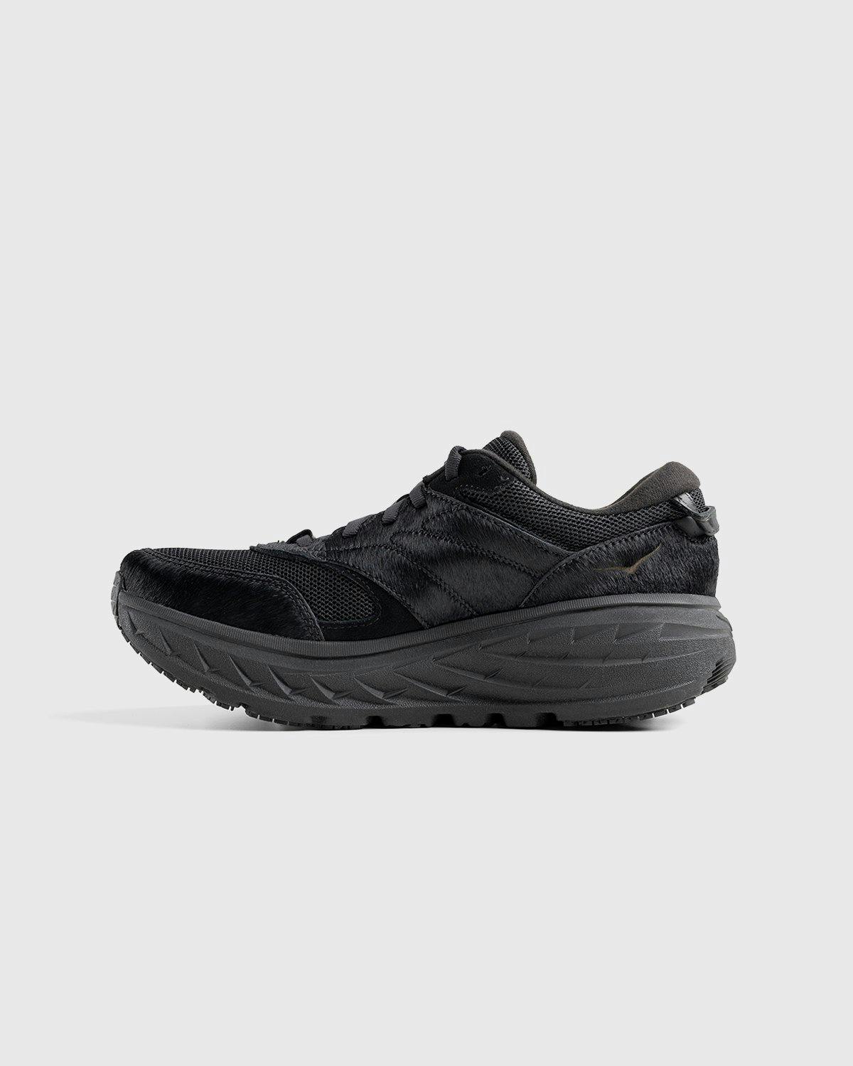 HOKA x Engineered Garments - Bondi L Black Cow Hair - Footwear - Black - Image 2