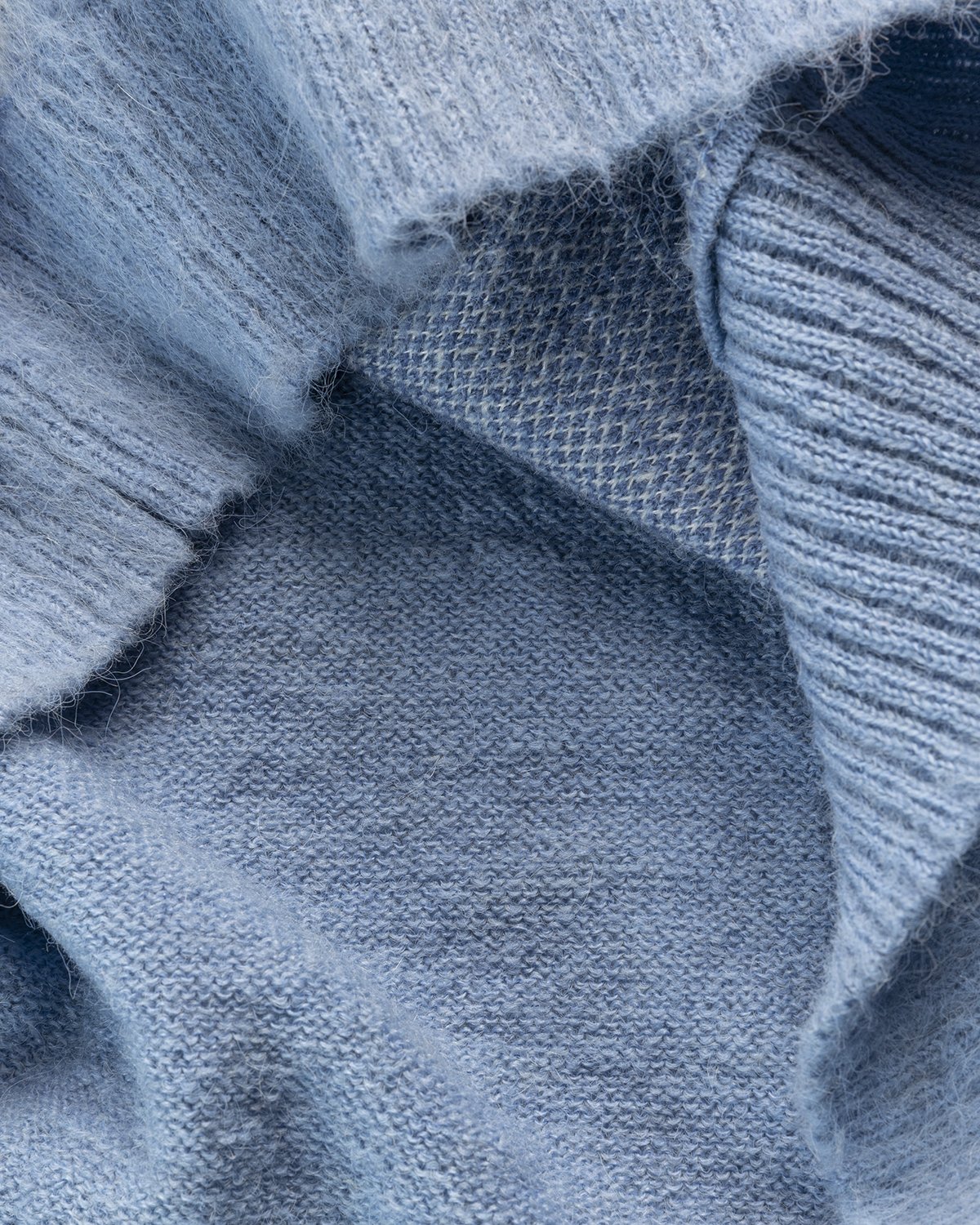 Highsnobiety - Check Alpaca Sweater Multi Blue - Clothing - Blue - Image 3
