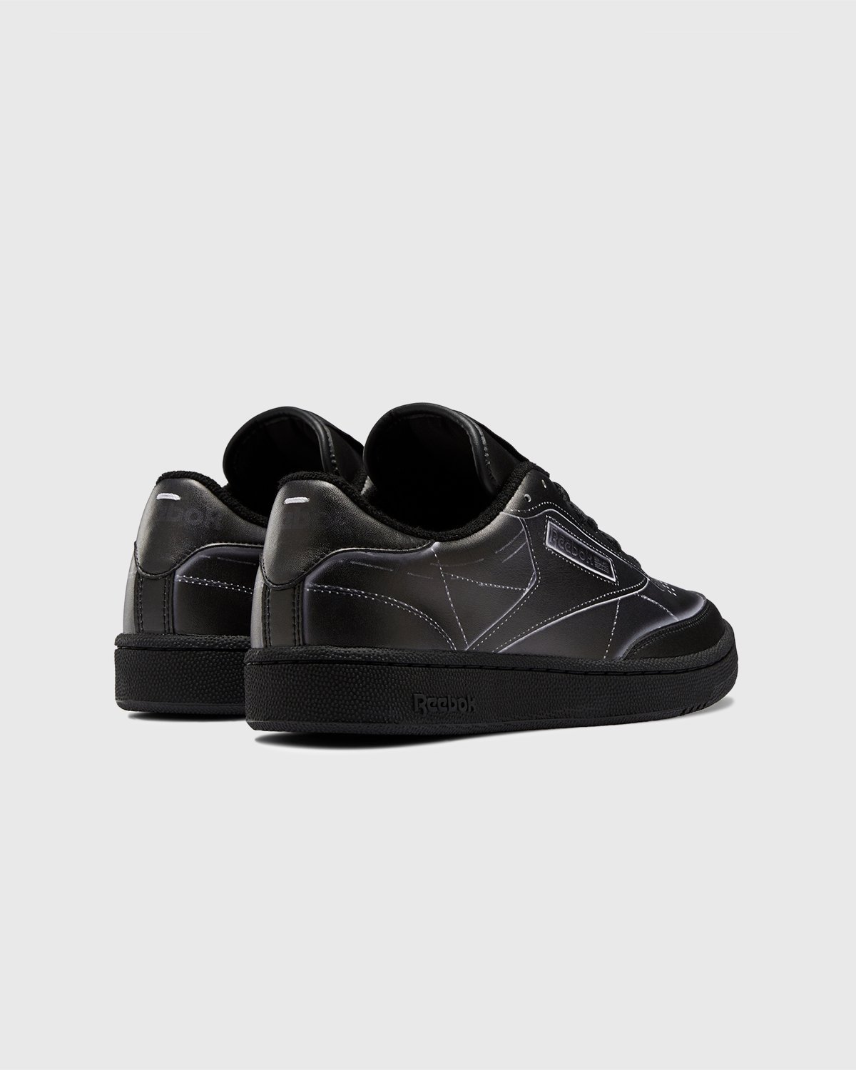 Maison Margiela x Reebok - Club C Trompe L’Oeil Black - Footwear - Black - Image 3